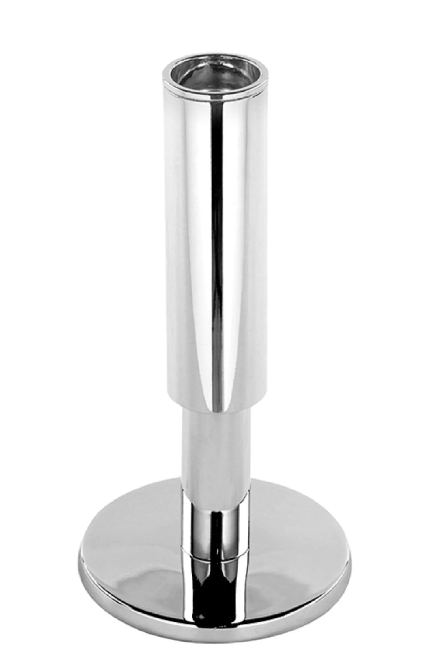Fink RITMO vernickelter Kerzenhalter für Stabkerzen Höhe 17,7 cm