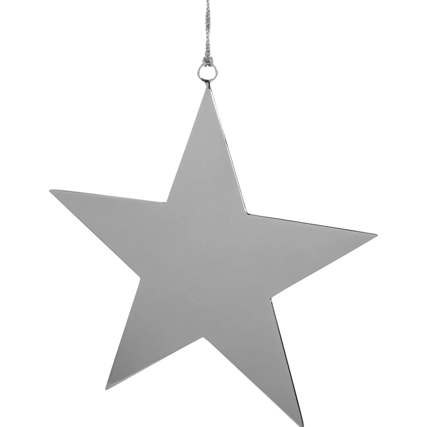 Fink Star Weihnachtsbaumschmuck - silberner Stern 21 cm