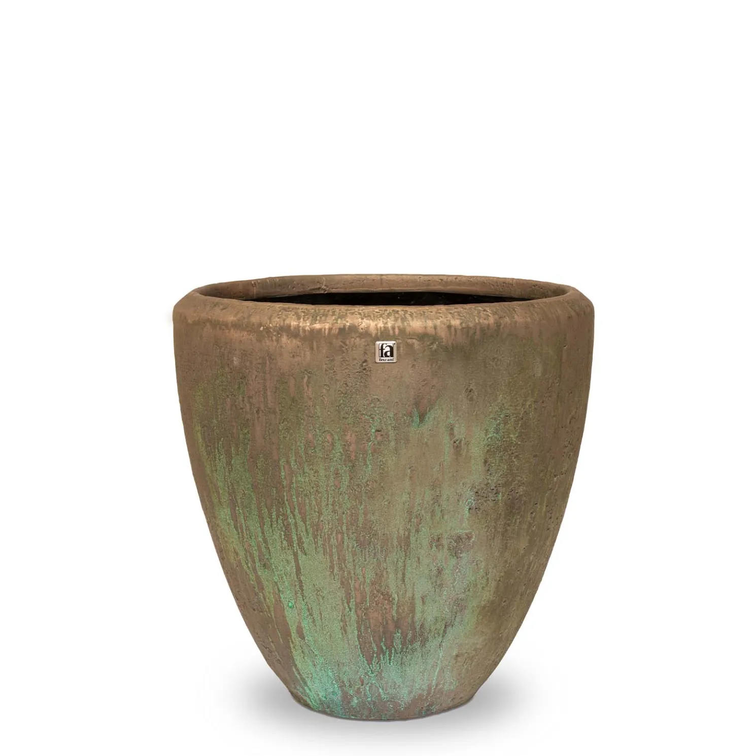 Fleur Ami Atlantis handgefertigtes Pflanzgefäß, bronze Ø 41 cm, Höhe 41 cm