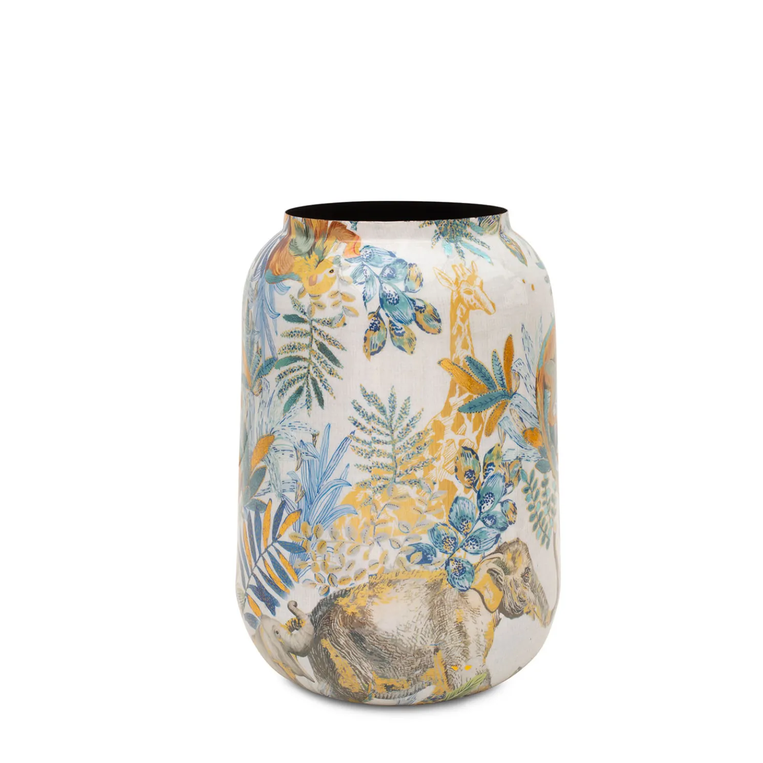 Fleur Ami Bunte Vase oder Übertopf Cobalt Jungle Ø 30 cm, Höhe 43 cm