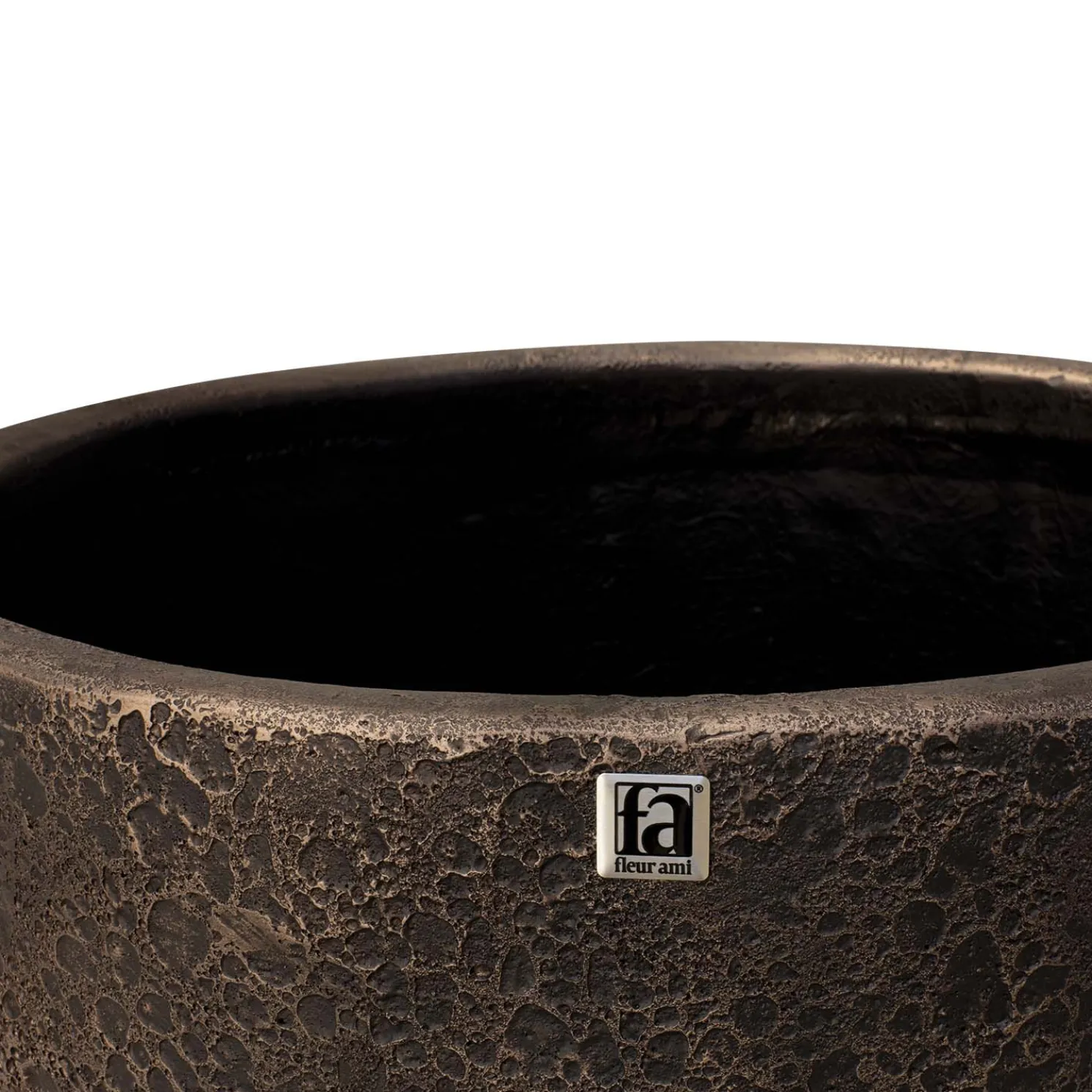 Fleur Ami Lava XL Bodenvase für In- und Outdoor bronze mit Patina