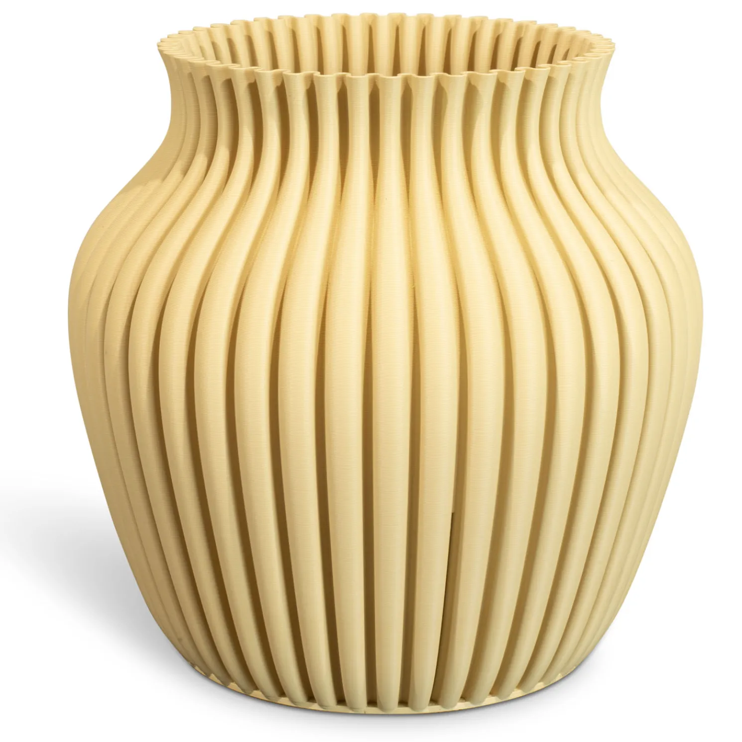 Fleur Ami Speaking matte Vase 3D Curve aus Kunststoff desert sand