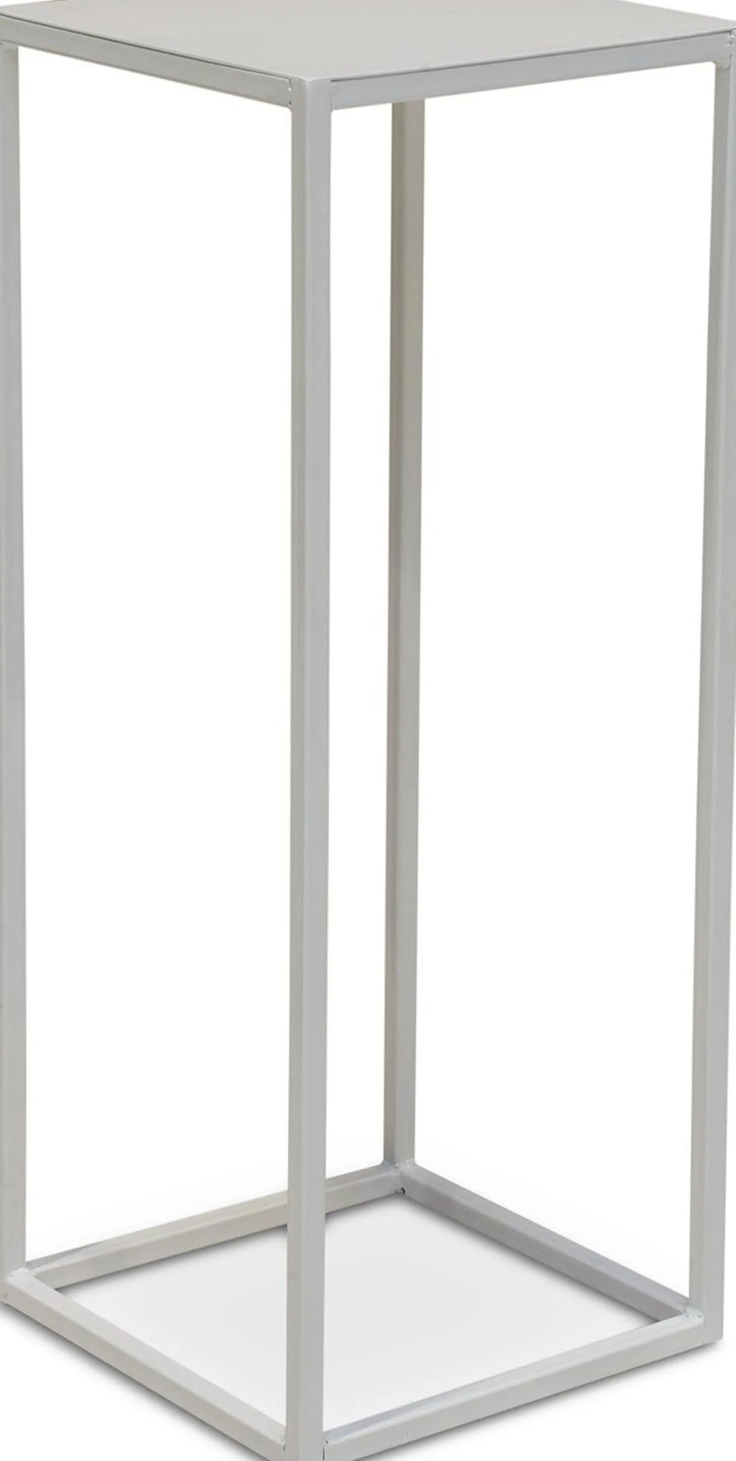 Fleur Ami Stage Blumensäule Metall 30 x 30 cm Höhe 75 cm weiß matt