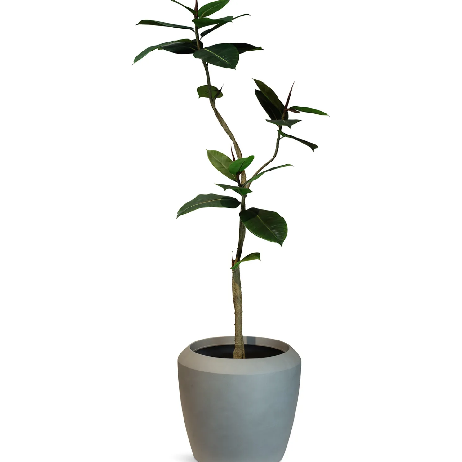 Fleur Ami Ventura schlichter Pflanzübertopf aus Kunststoff Ø 33,5 cm, Höhe 30,5 cm beige