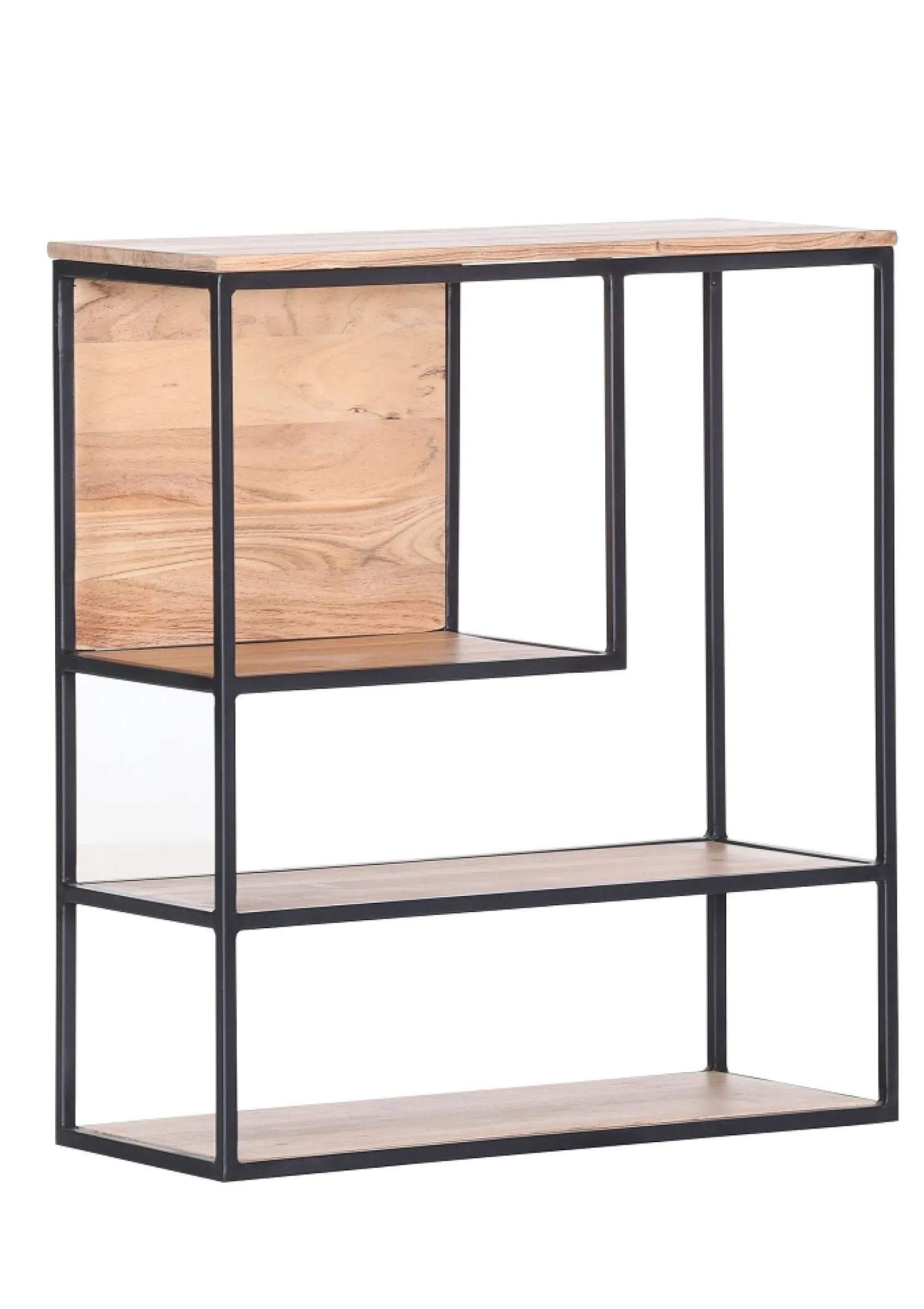Gutmann Factory Wandregal Akazienholz Porto 70x80x30 cm