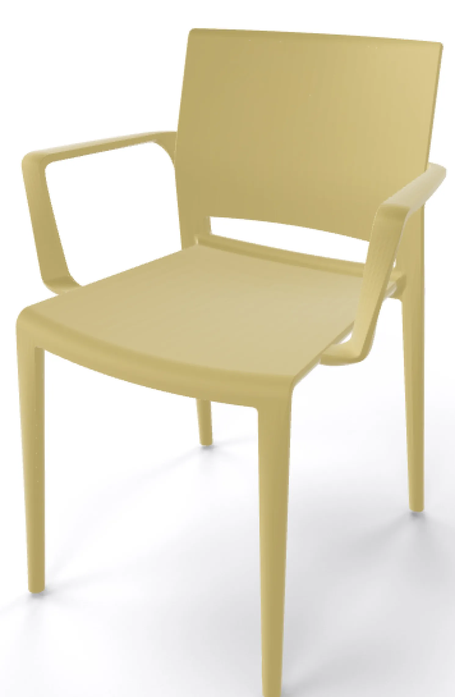 Gaber Bequemer Stapelstuhl mit Armlehne Bakhita B salbeigrün