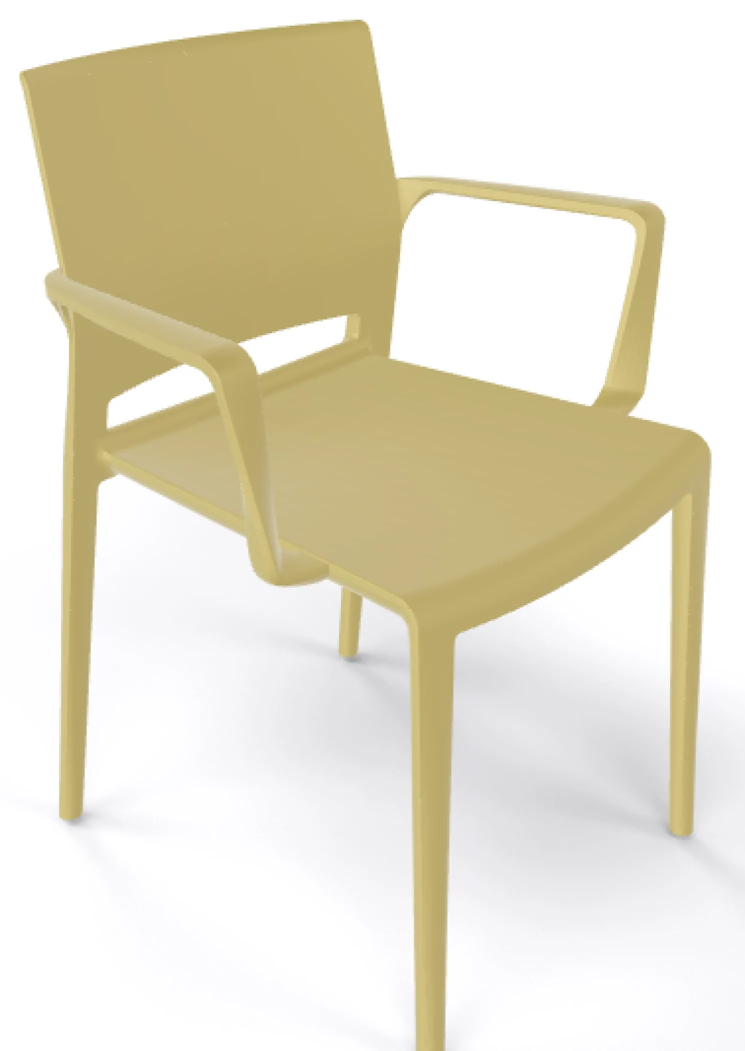 Gaber Bequemer Stapelstuhl mit Armlehne Bakhita B salbeigrün