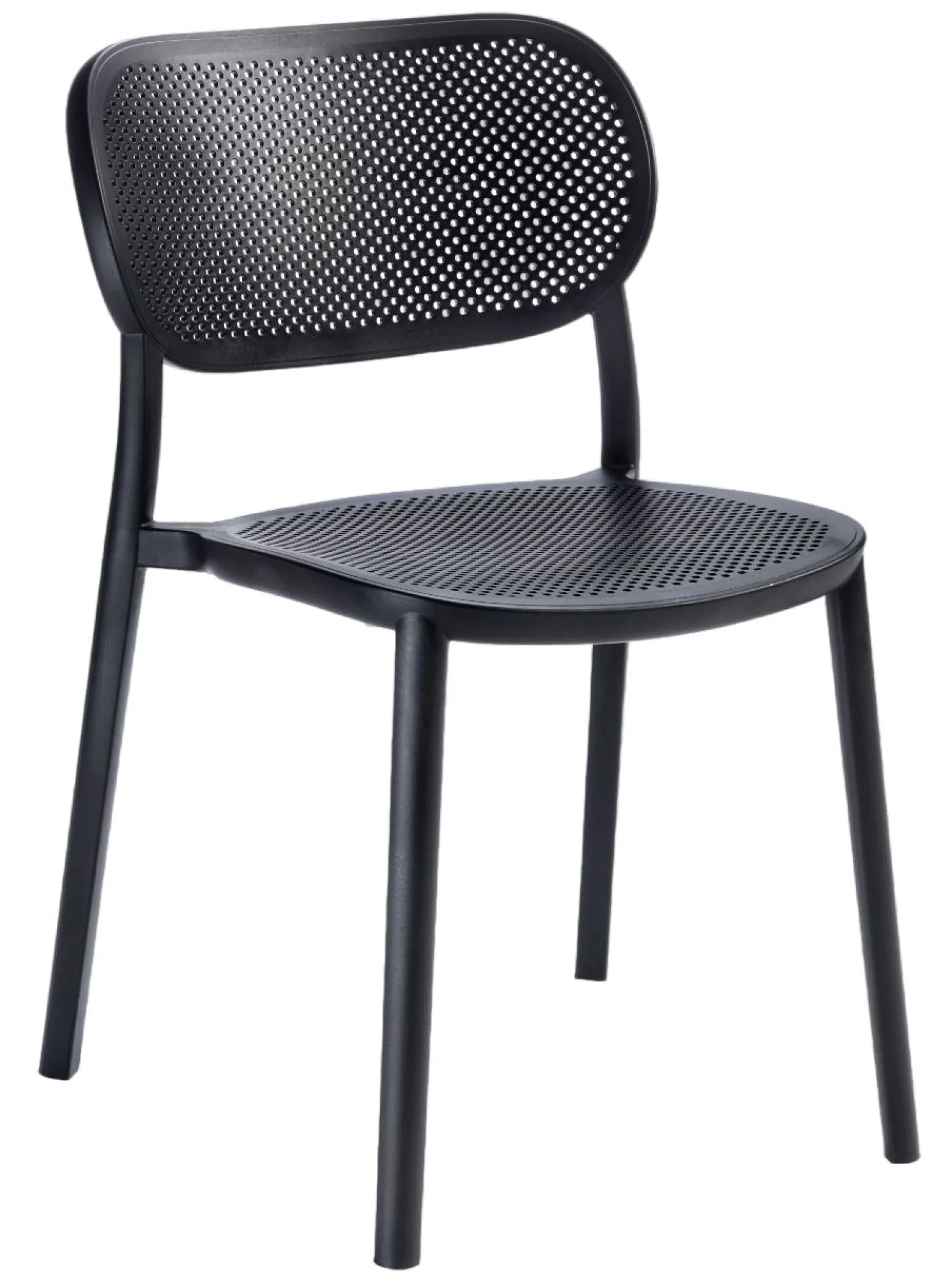 Gaber Outdoor Stapelstuhl Nuta - robust schwarz