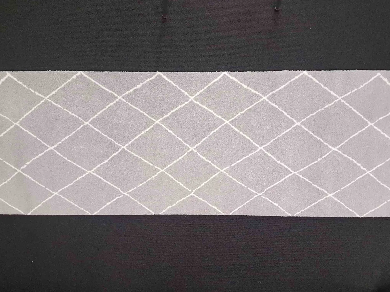 Gift Company Fußmatte waschbar Rautenmuster 66*185 cm grau