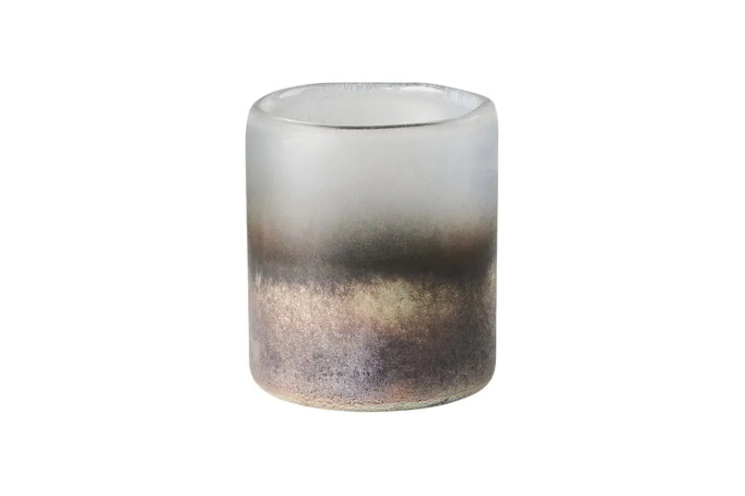 Gift Company Windlicht Melange mit Sodabeschichtung, Höhe 8 cm grau
