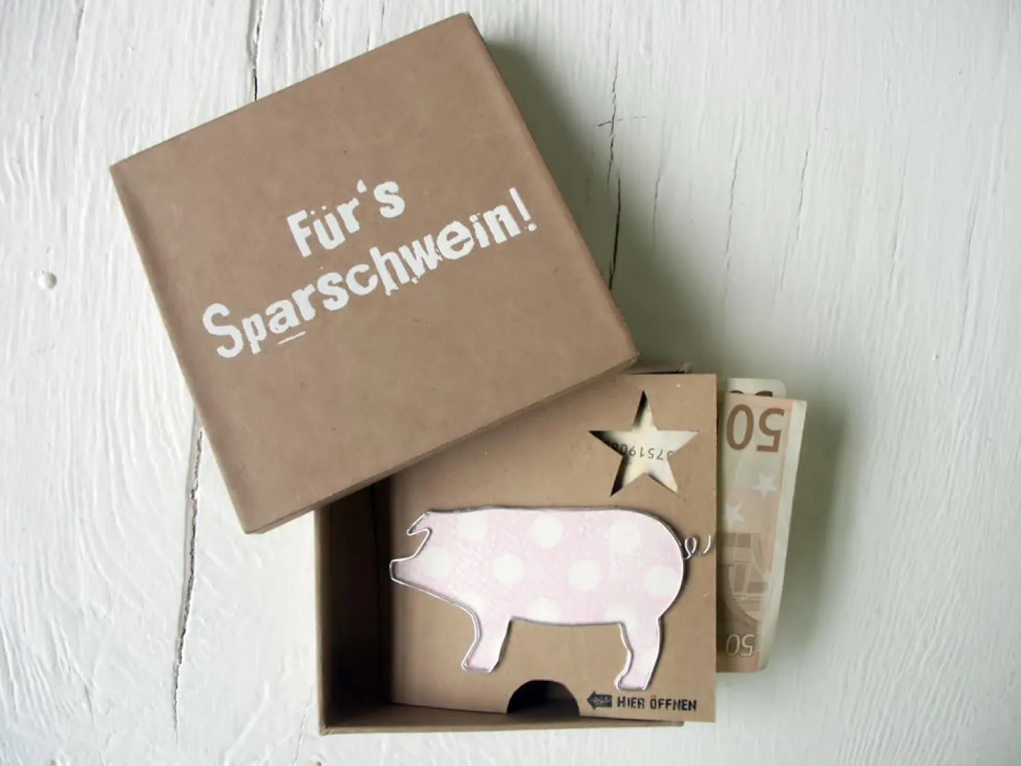 Good Old Friends Geldgeschenk- Boxen. Fürs Sparschwein