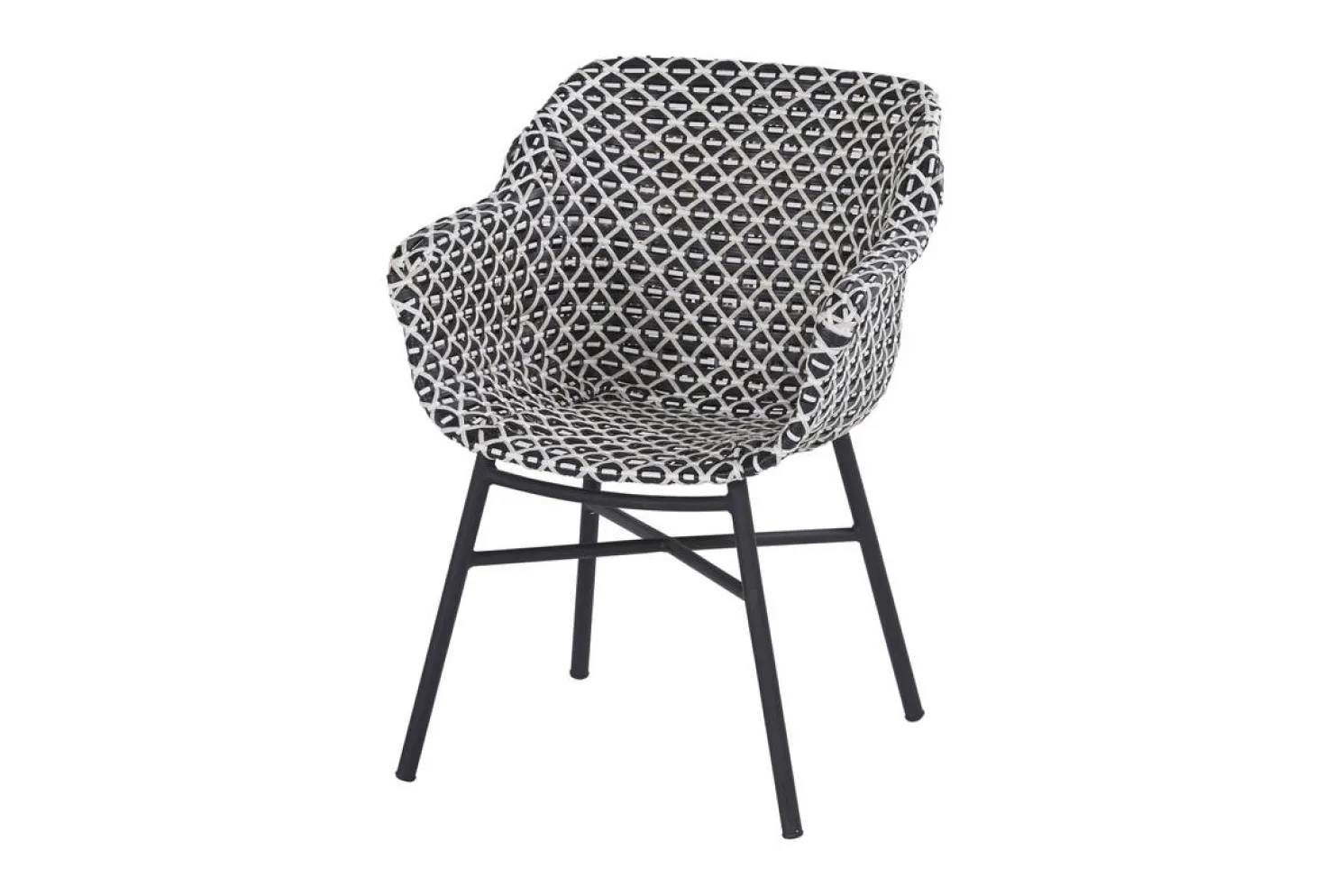 Hartman Delphine ergonomischer Diningstuhl Schwarz, schwarzes Gestell