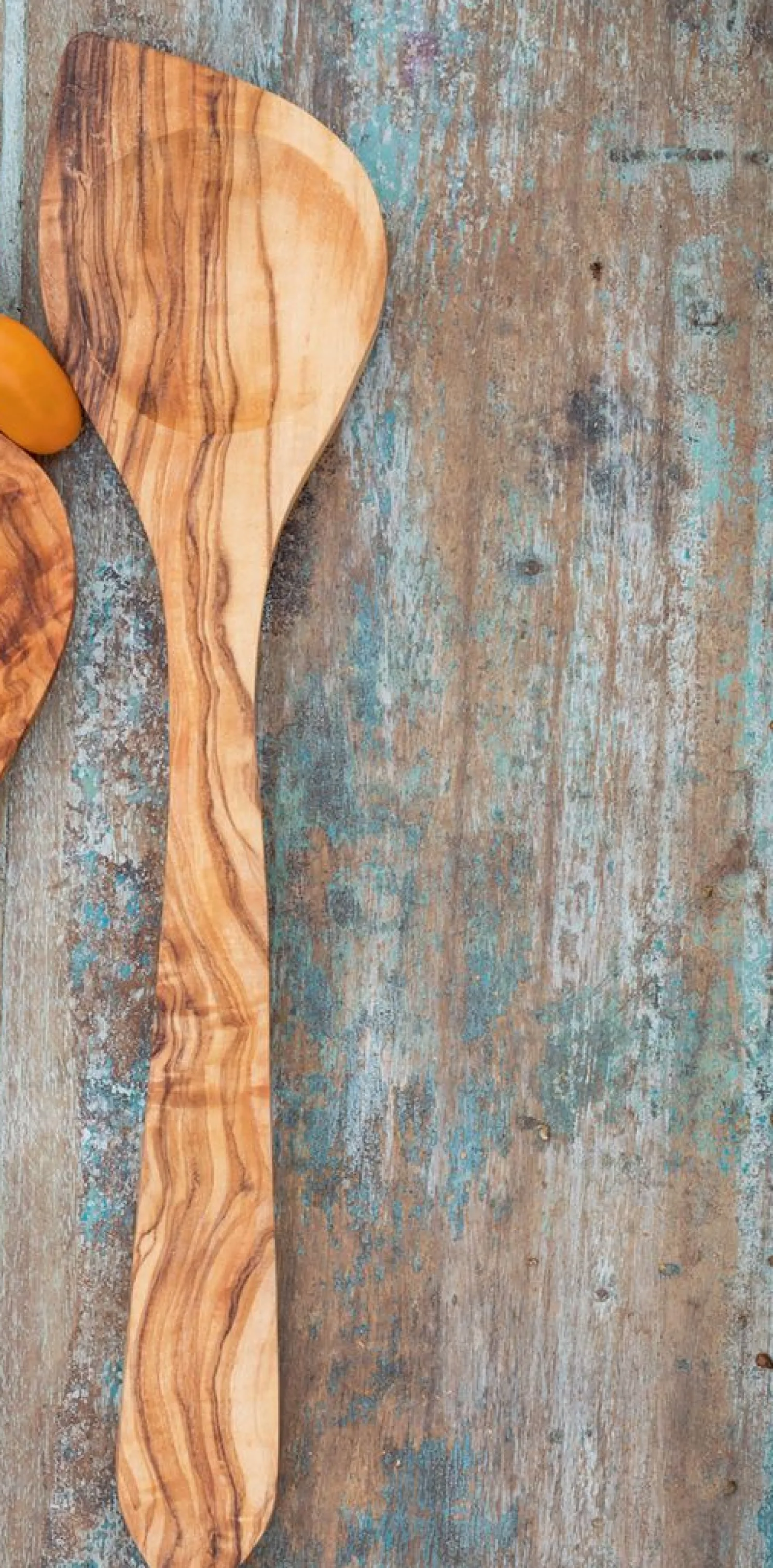 Grün Form Olivenholz Kochlöffel 30 cm ohne Loch