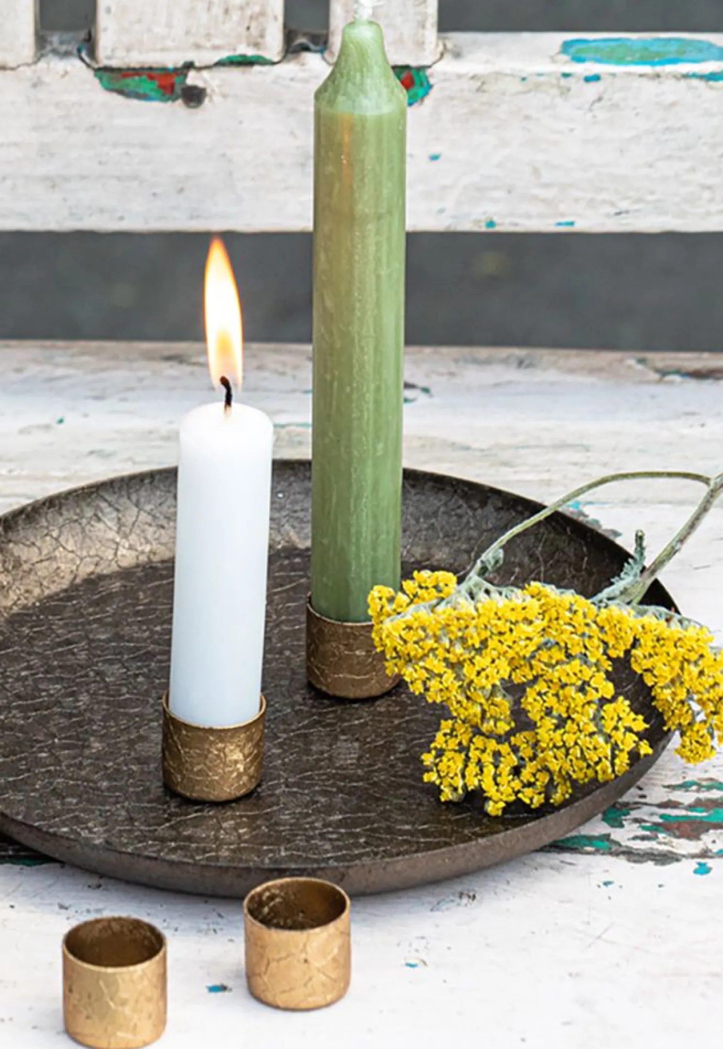 Grün Form Stabkerzenhalter mit Magnet