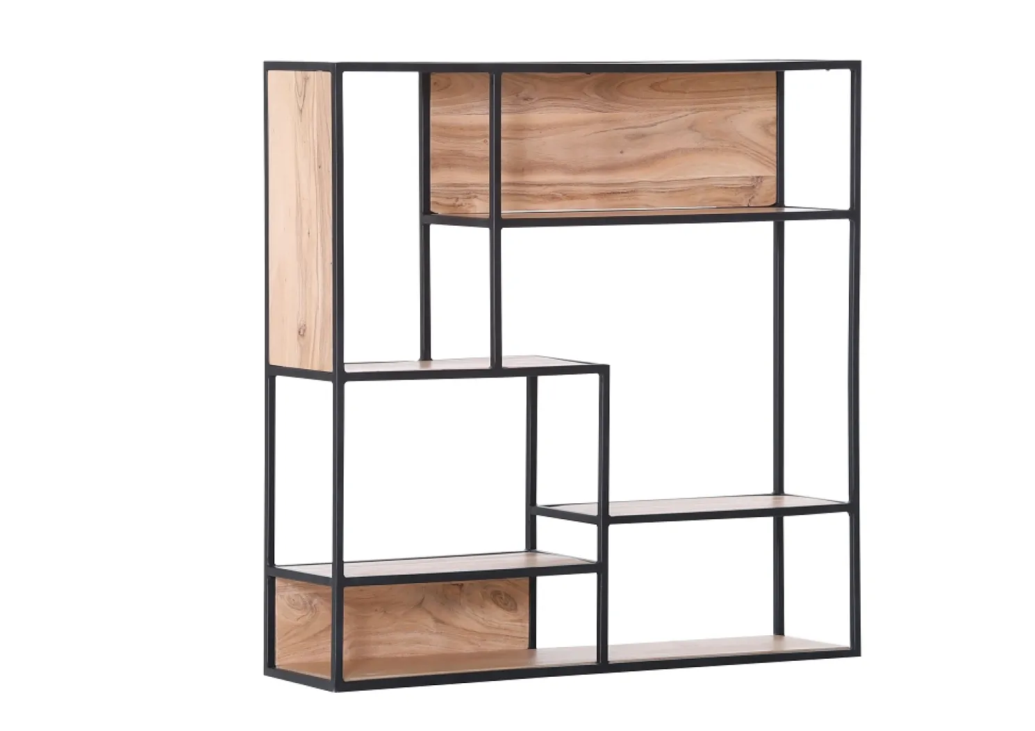 Gutmann Factory Wandregal Akazienholz Porto 100x102x25cm
