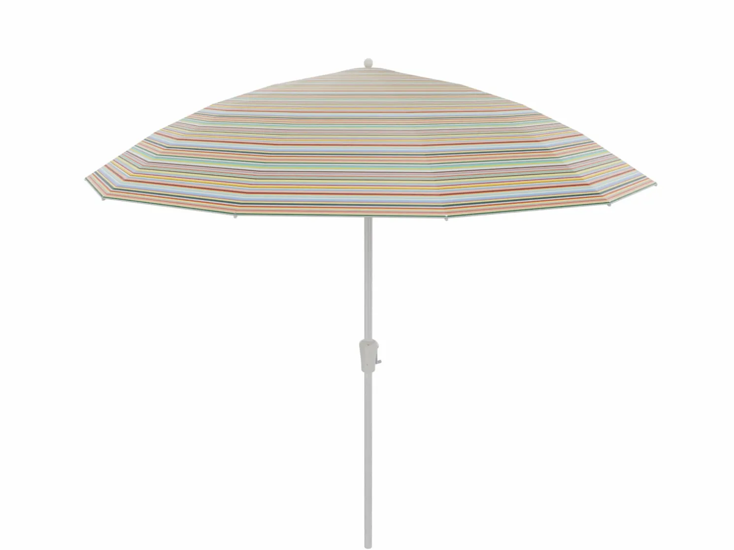 Weishäupl Pagodenschirm Ø 240 cm Alu weiß Multicolor mini, mit Kurbelmechanismus
