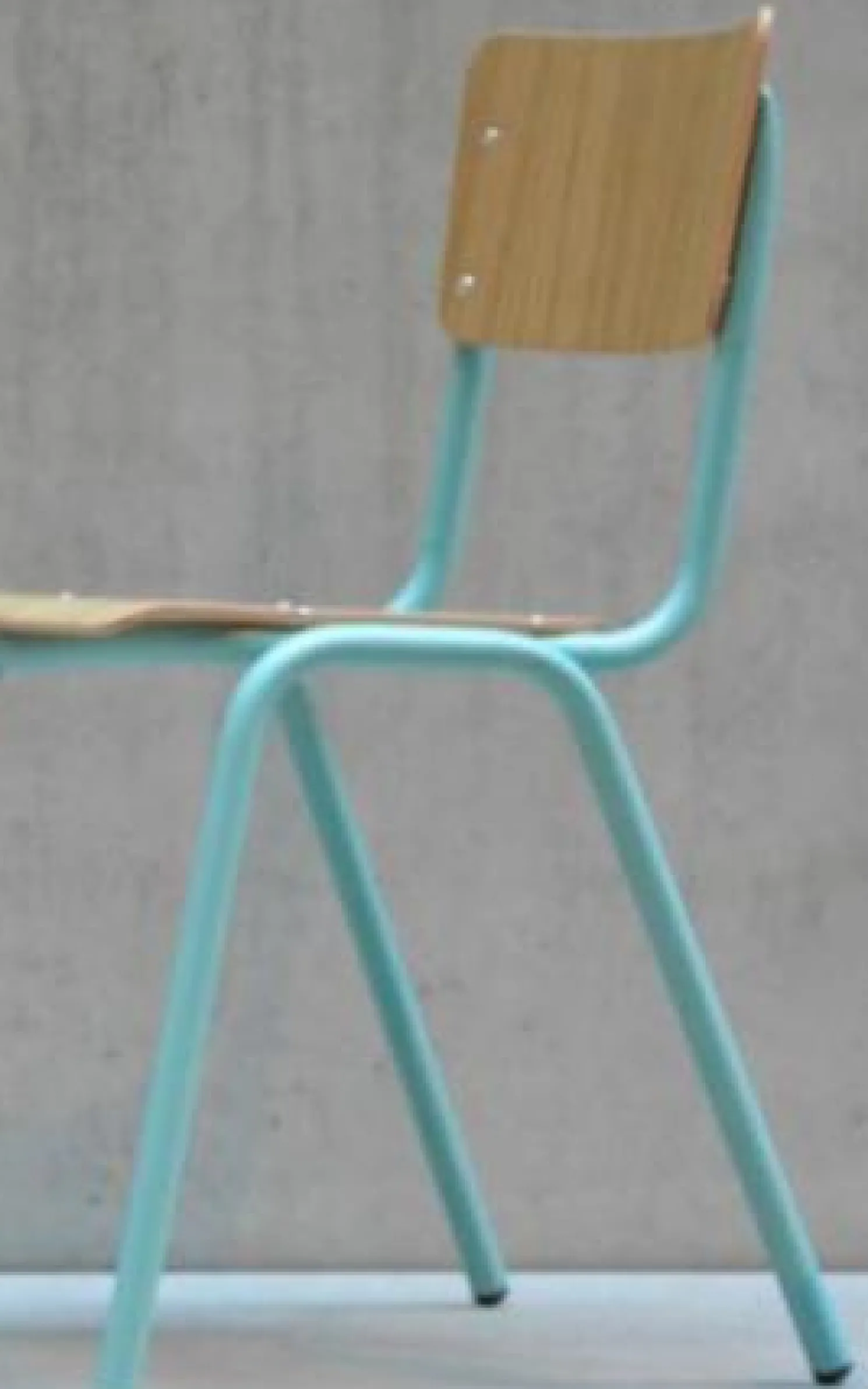 Jan Kurtz Stuhl Zero, türkis/eiche