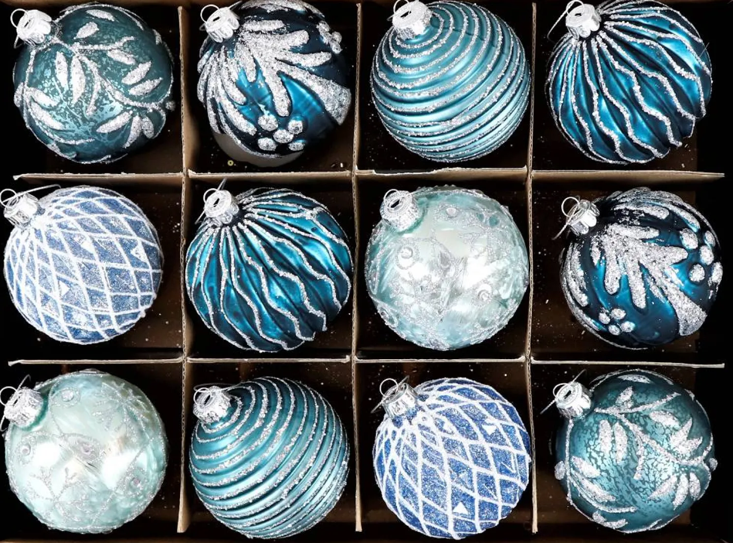 Hoff Glaskugel div. Muster bronze Ø 8 cm