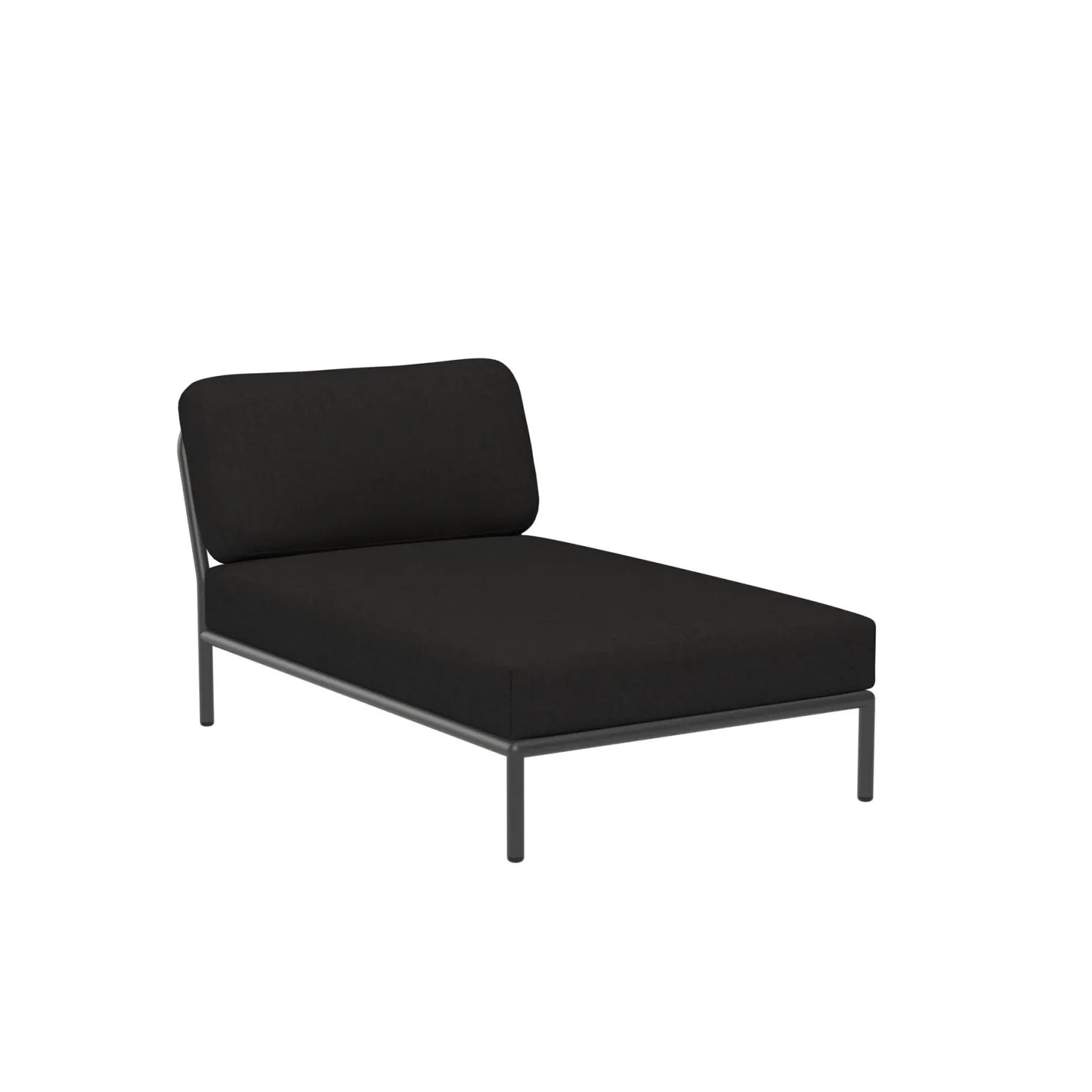 HOUE LEVEL Outdoor Chaiselong Lounge-Modul 4 Kohle Dunkelgrau