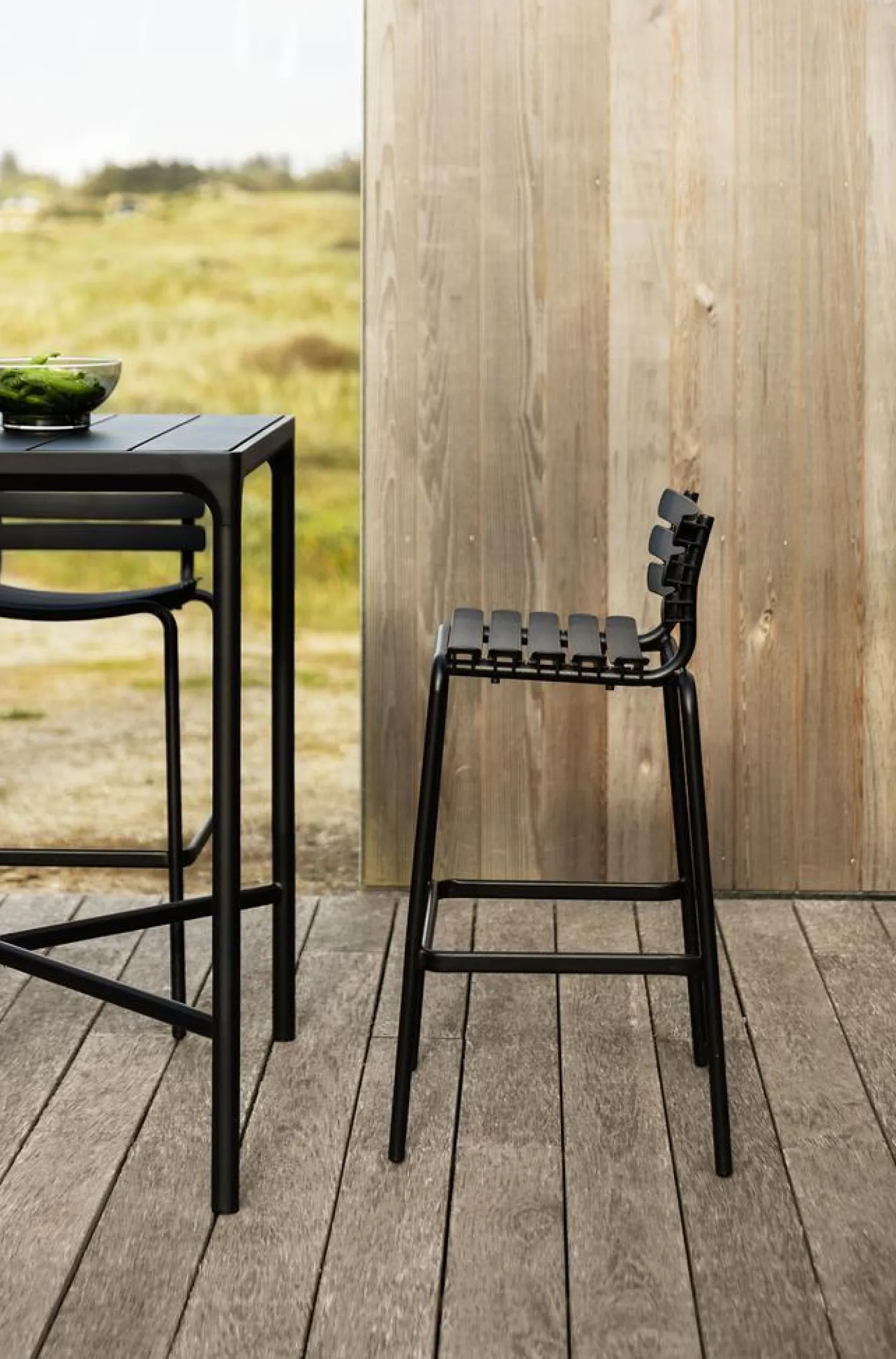 HOUE ReCLIPS Barstuhl Outdoor Schwarz