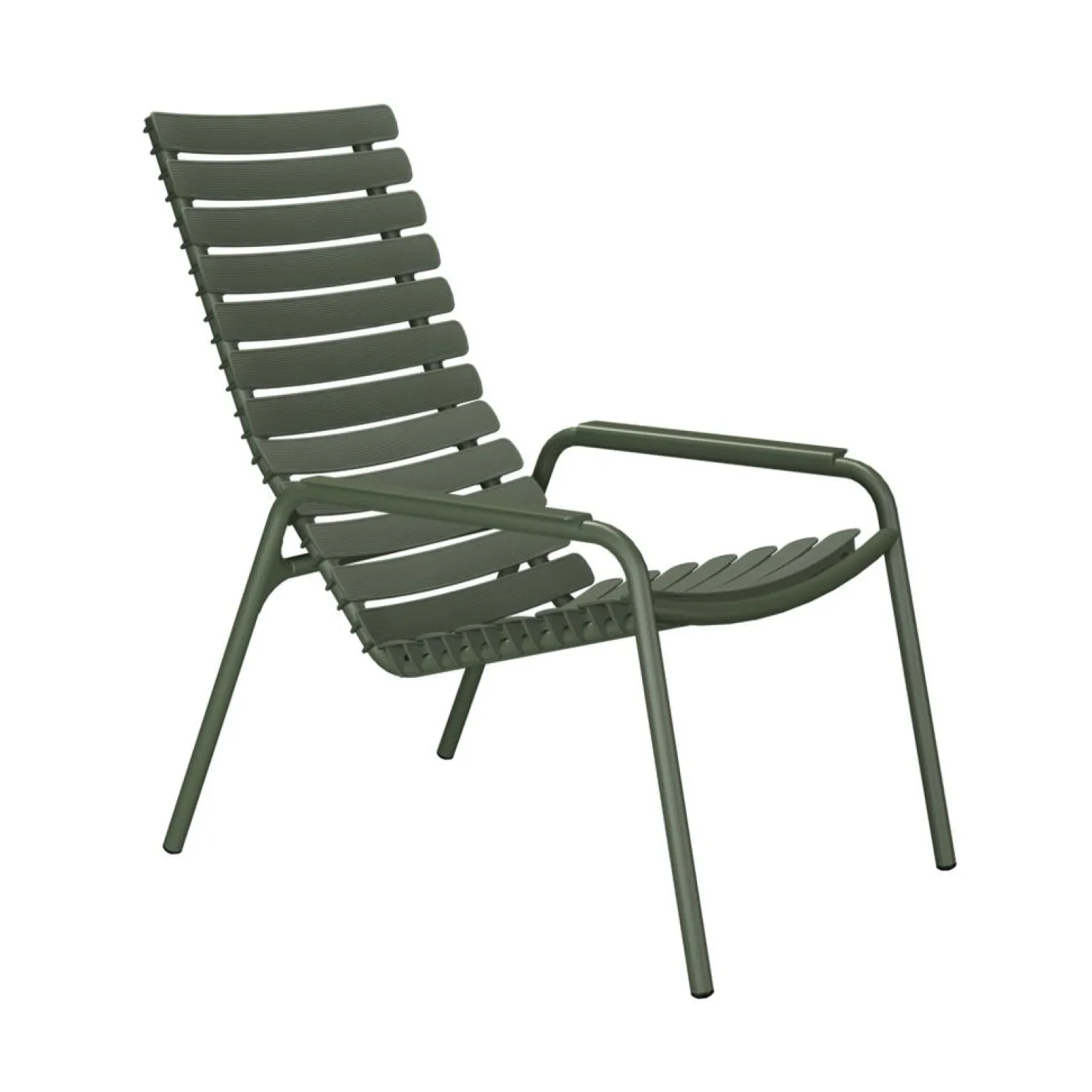 HOUE ReCLIPS Outdoor Loungestuhl Aluminium olivgrün