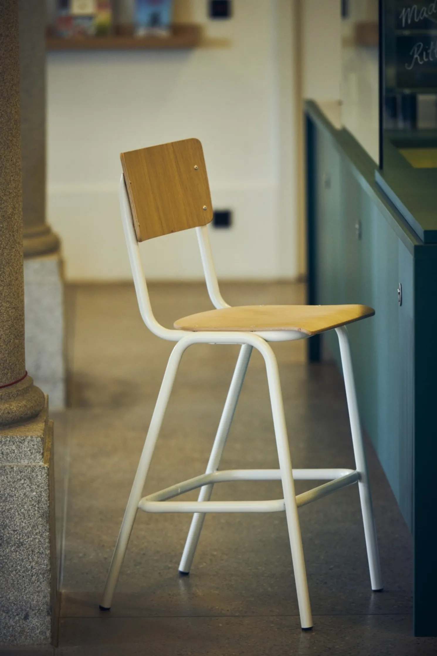 Jan Kurtz Barhocker Zero Bar Weiß/Eiche