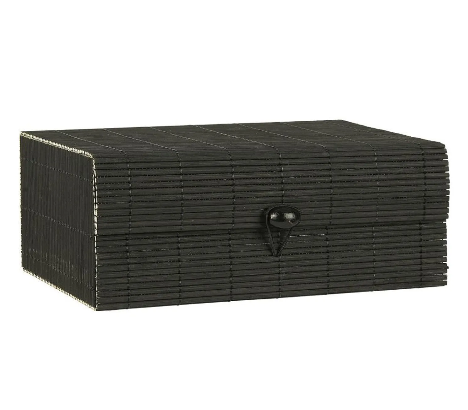 IB laursen Bambusschachtel Schwarz B: 14,5 H: 7 L: 18 cm