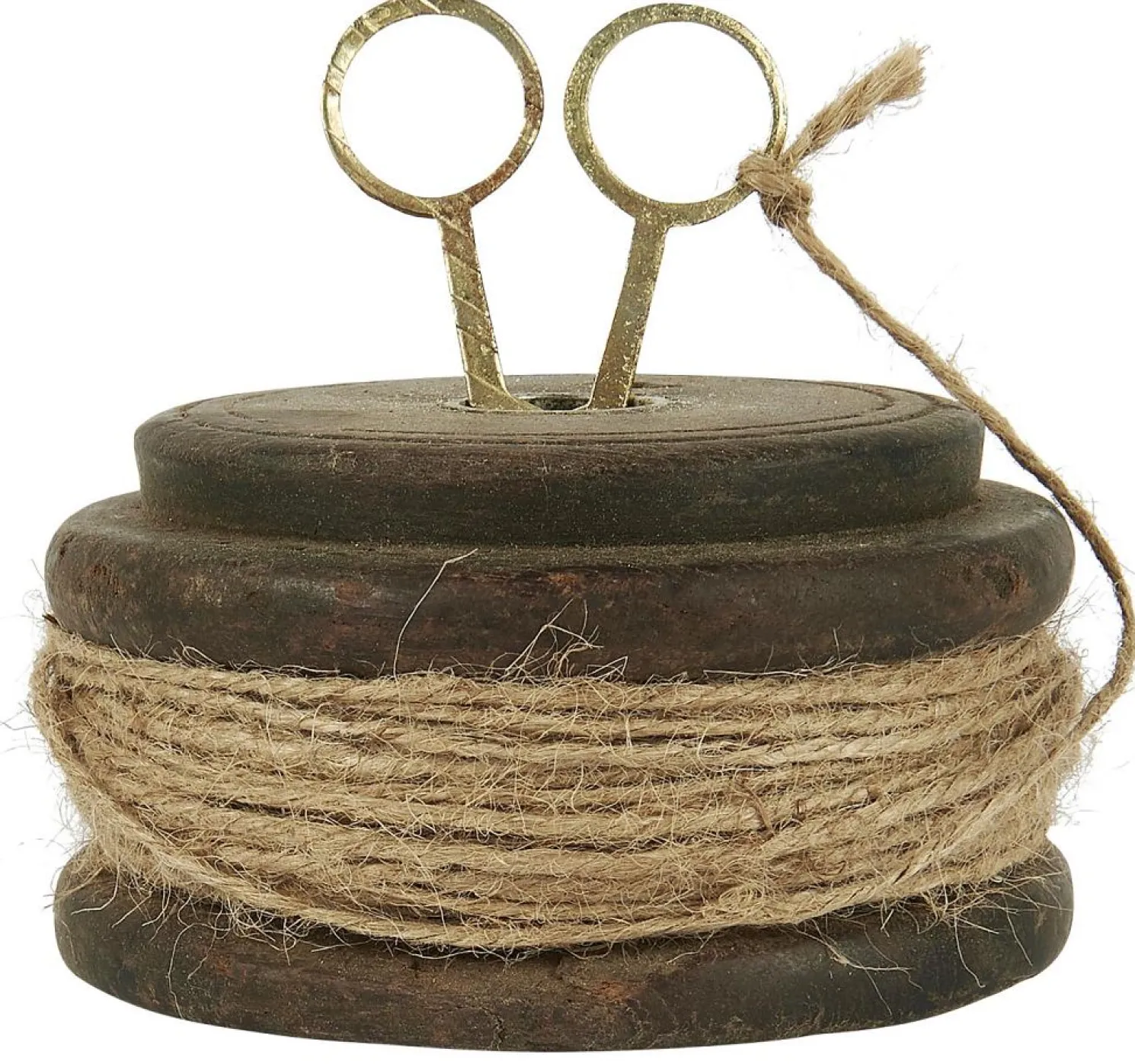 IB laursen Holzspule mit Juteschnur und Schere