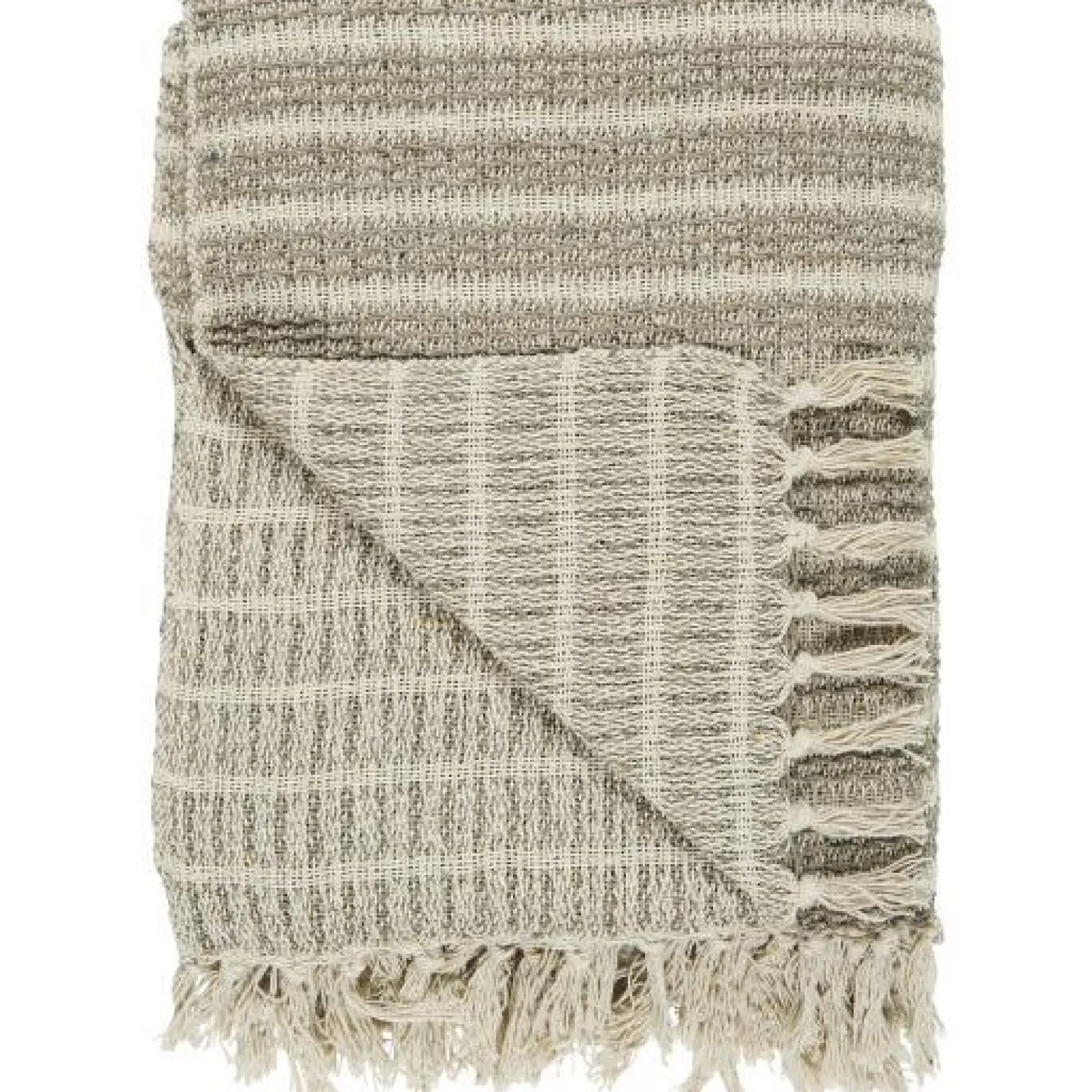 IB laursen Plaid creme/Natur Streifenmuster
