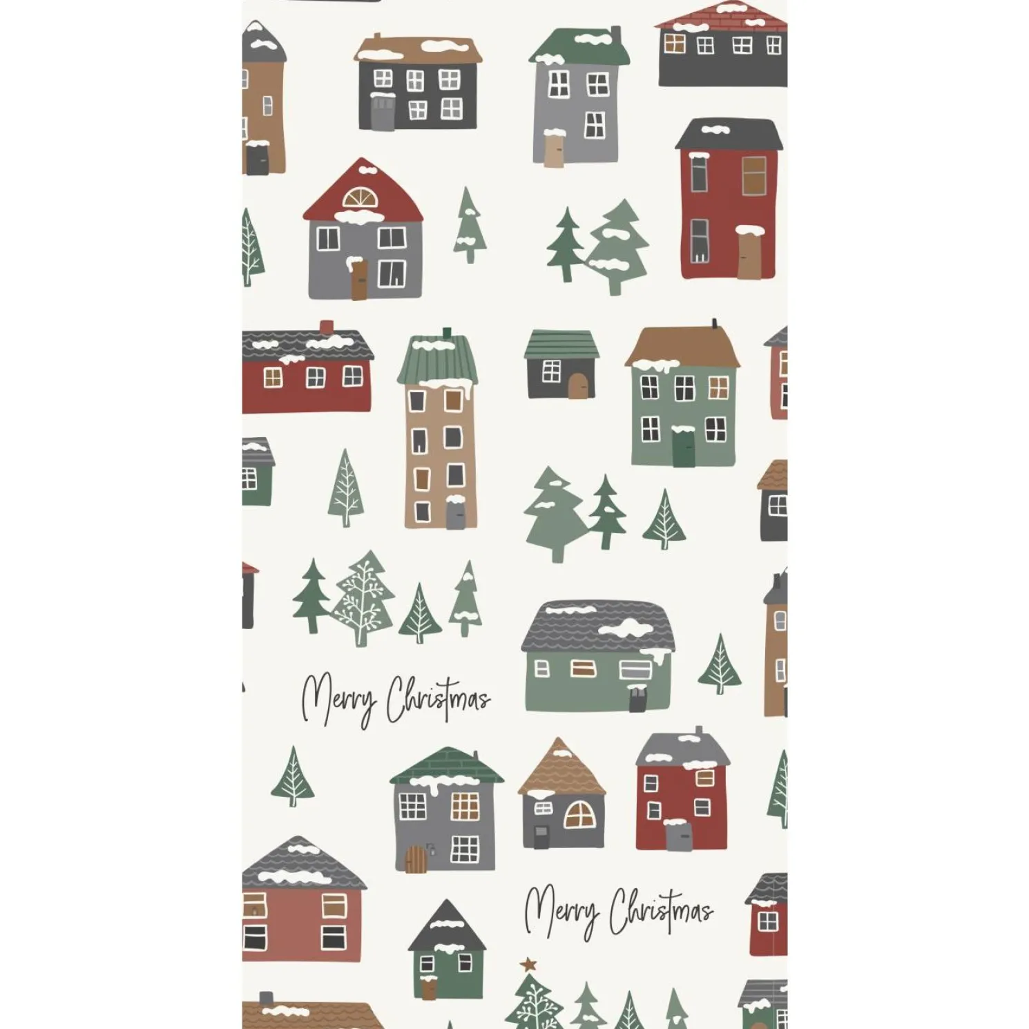 IB laursen Serviette Merry Christmas und Weihnachtshäuser
