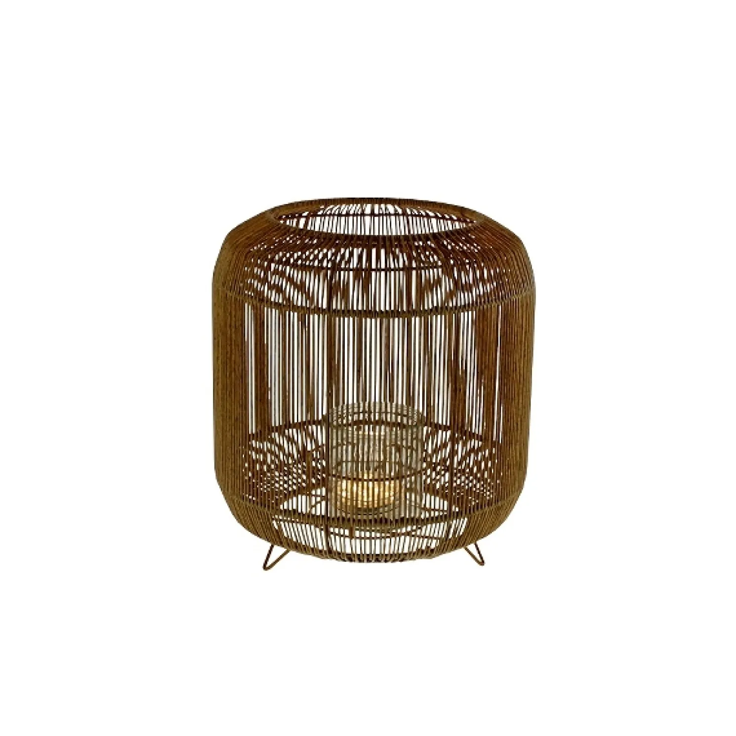 Werner Voß Laterne mit Glaseinsatz Ø30 x h30 cm Natur