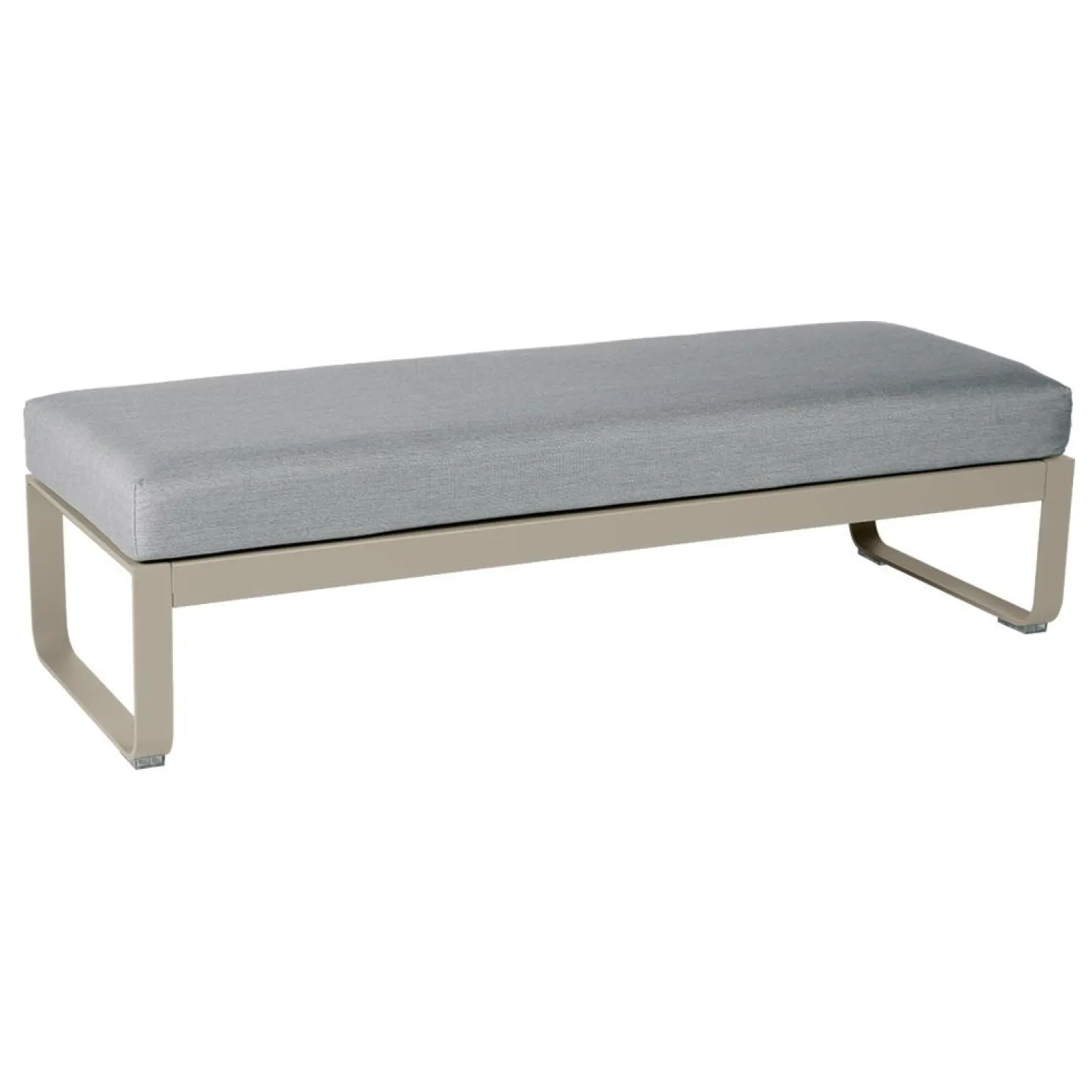 Fermob Bellevie 2-Sitzer Polsterhocker 14 Muskat 79 Flanellgrau