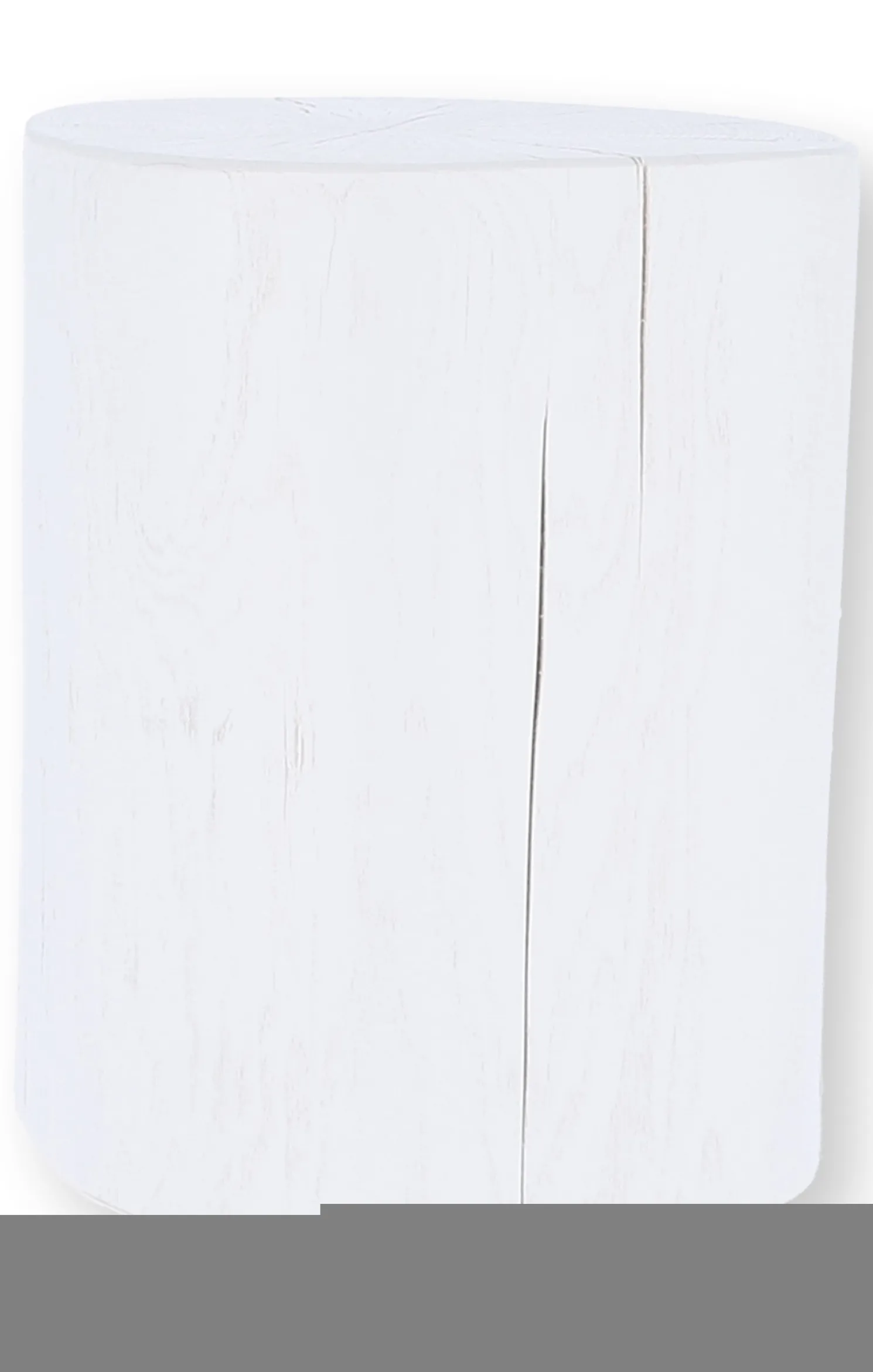 Jan Kurtz Block Hocker, Kernesche Massiv - Lackiert weiß 38 cm