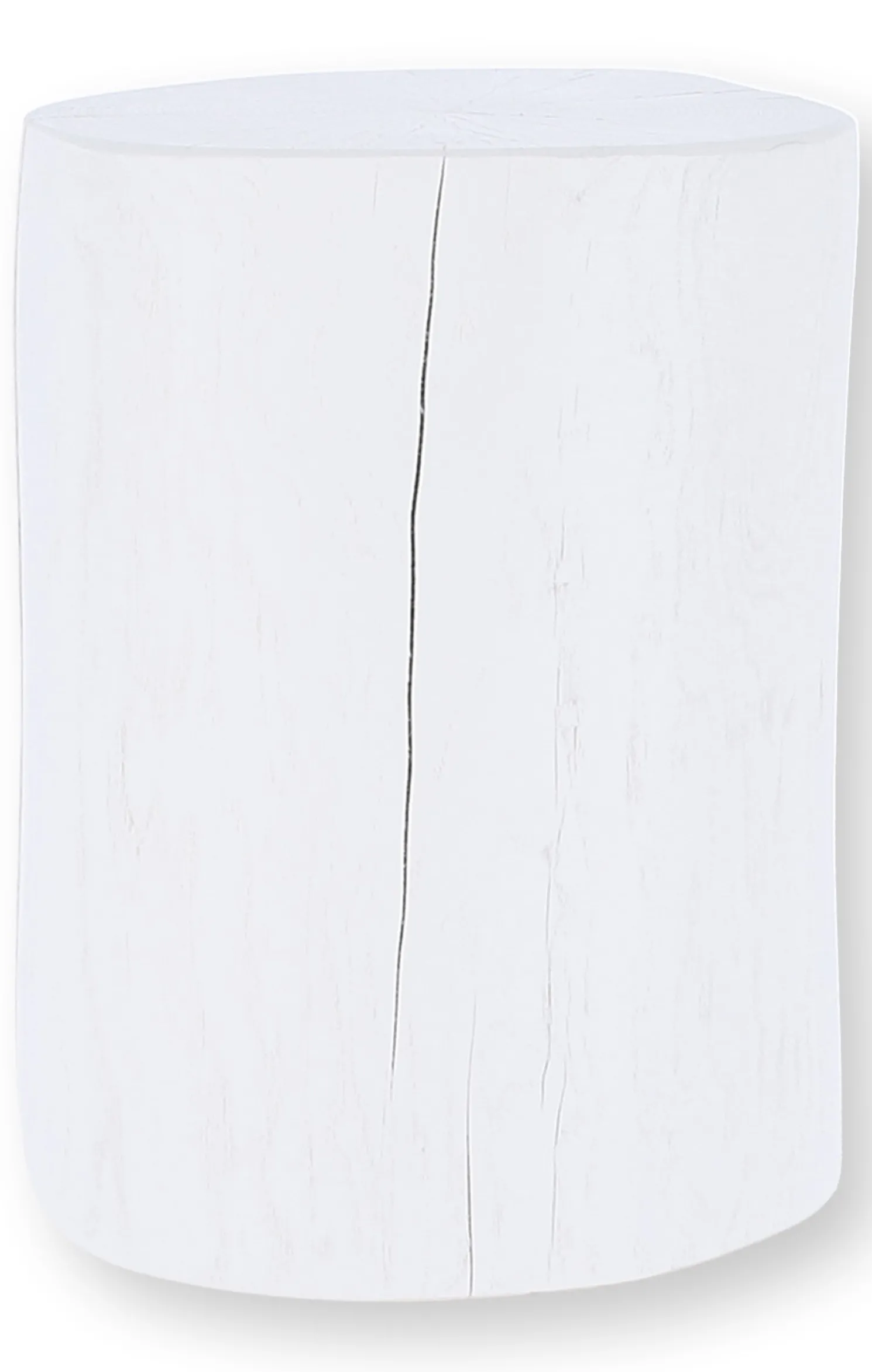 Jan Kurtz Block Hocker, Kernesche Massiv - Lackiert weiß 38 cm