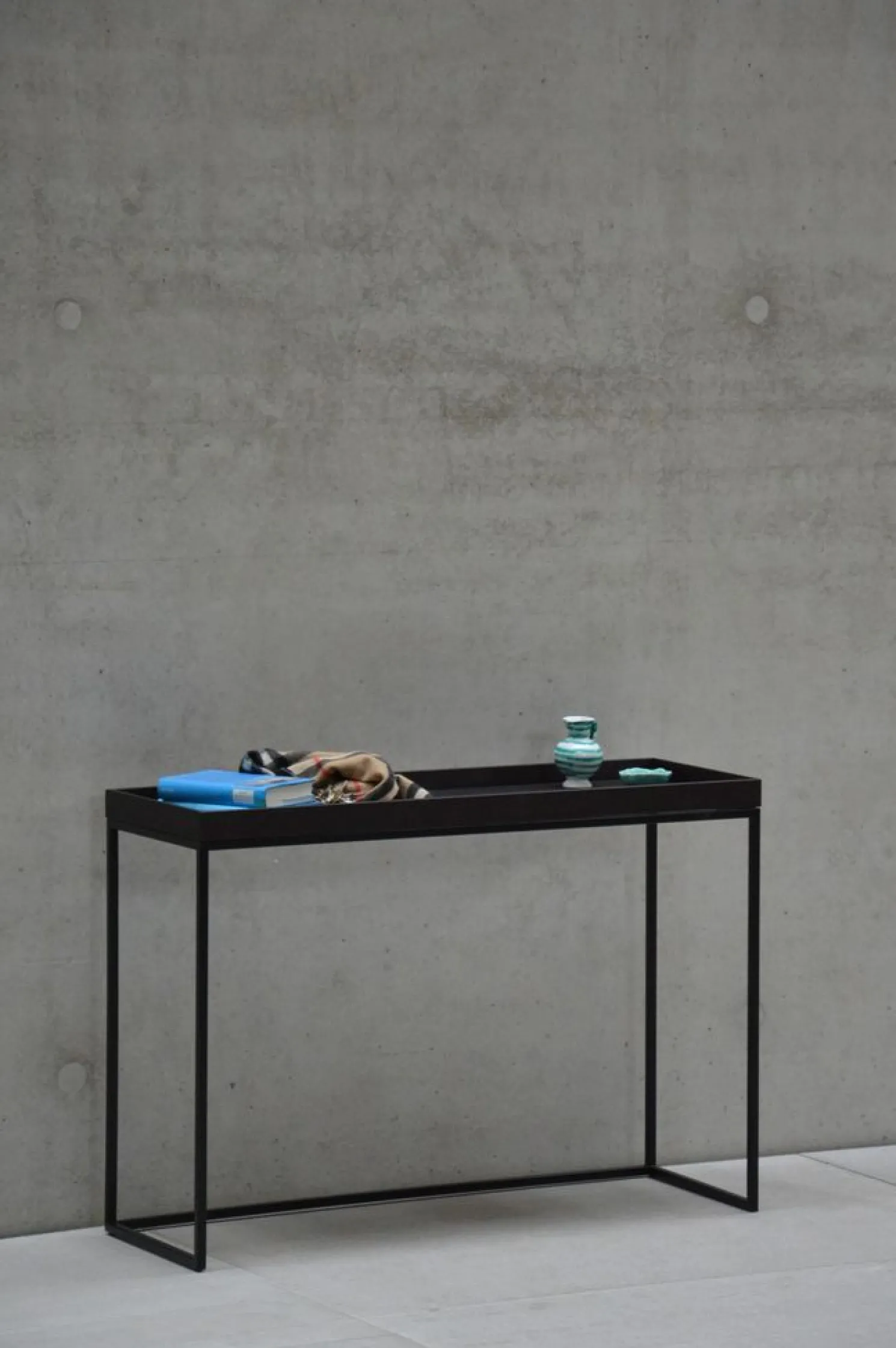 Jan Kurtz Konsolentisch Pizzo Tablett Wenge / Gestell Schwarz