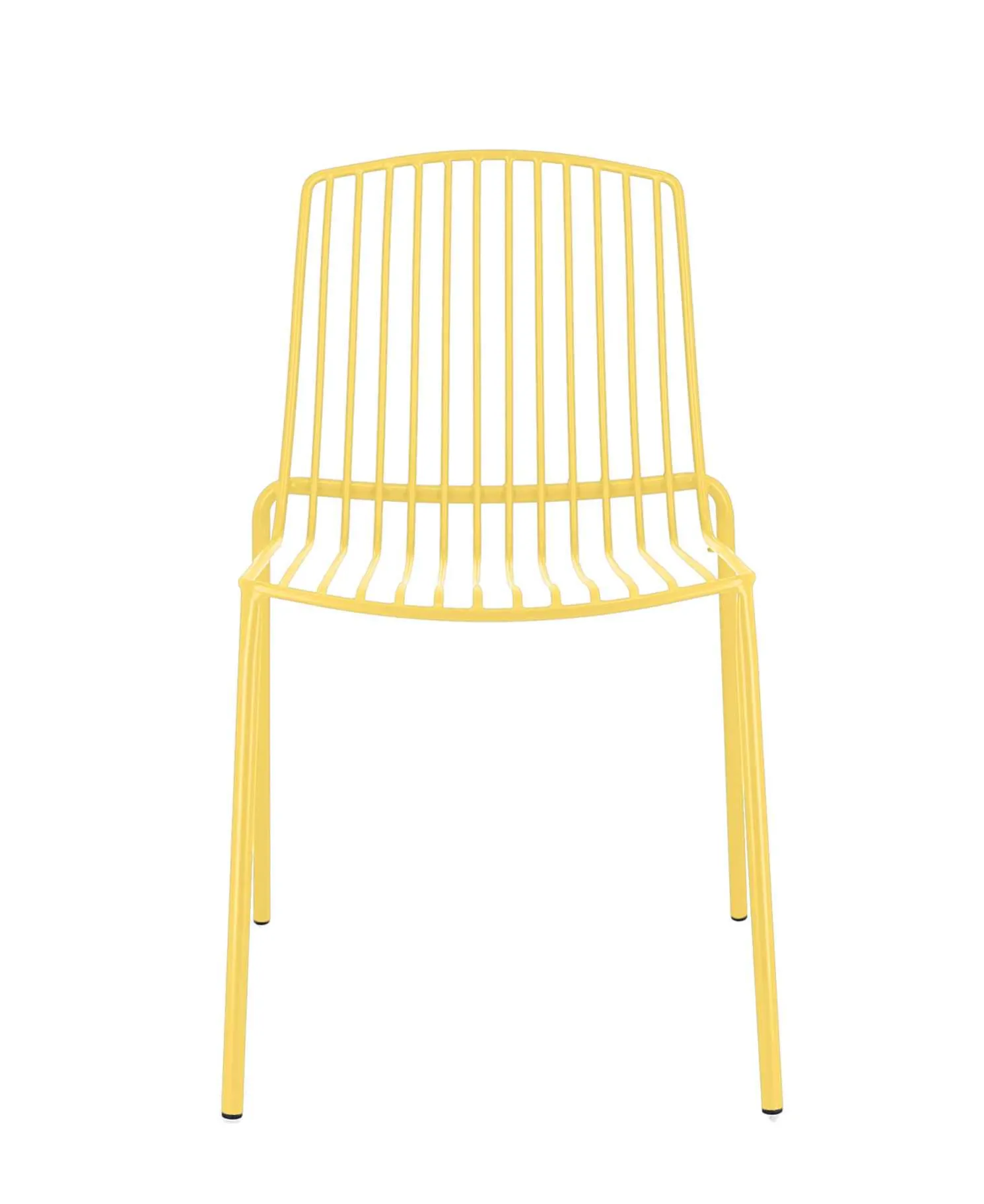 Jan Kurtz Mori Outdoor Stuhl aus Stahl gelb ohne Armlehnen