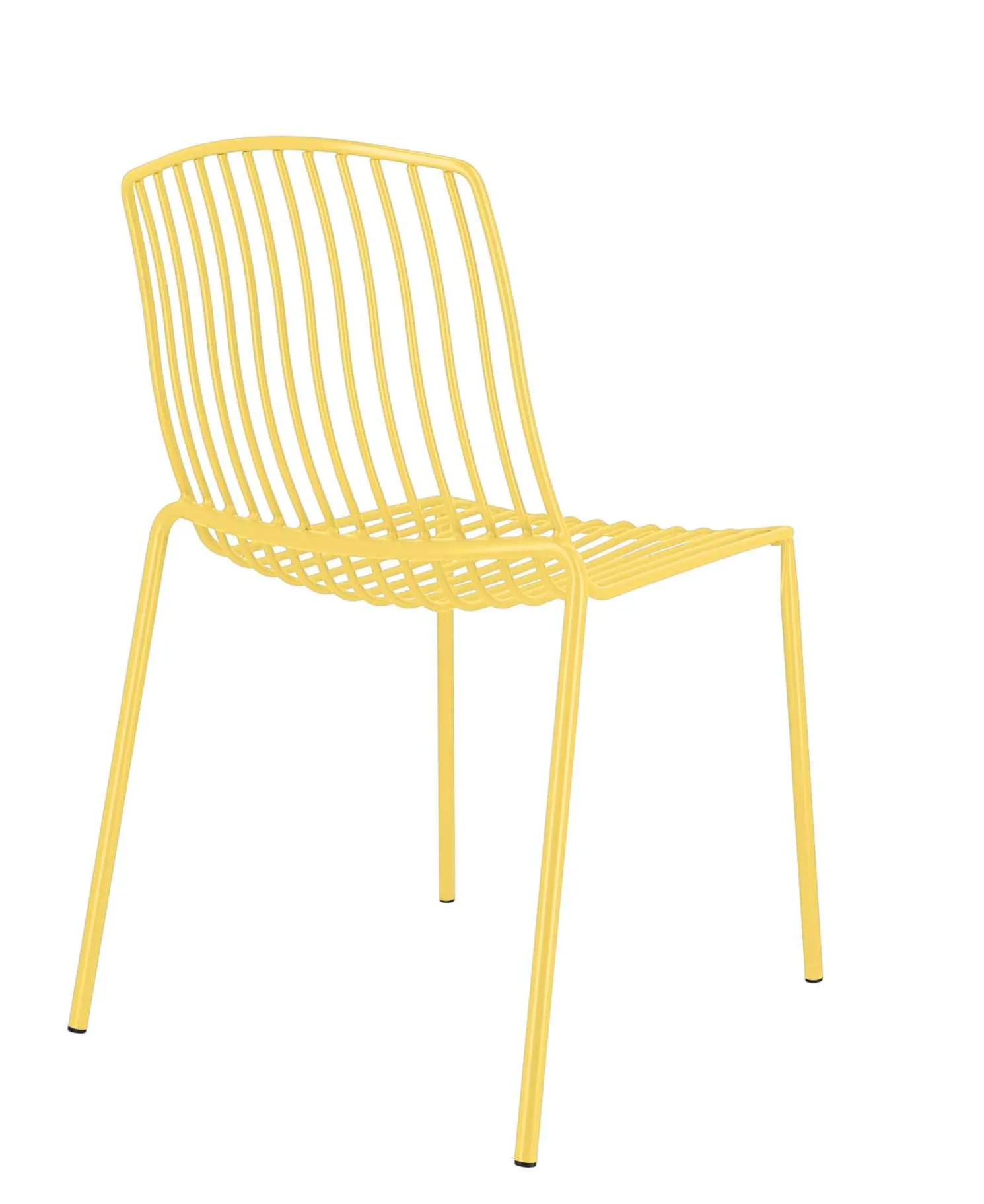 Jan Kurtz Mori Outdoor Stuhl aus Stahl gelb ohne Armlehnen