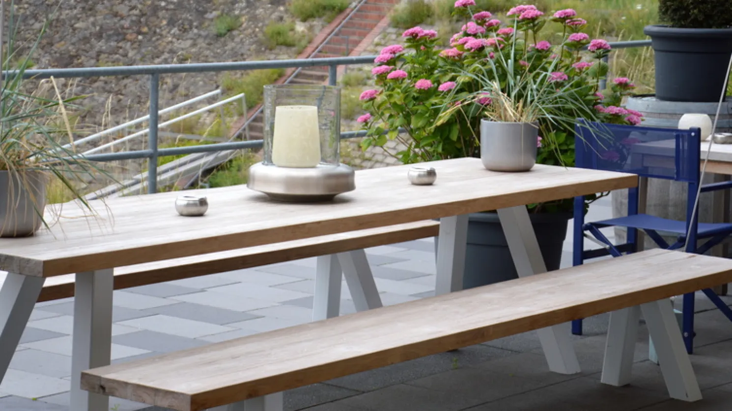 Jan Kurtz Outdoor Tisch Bradford natur schwarz 75x240x100