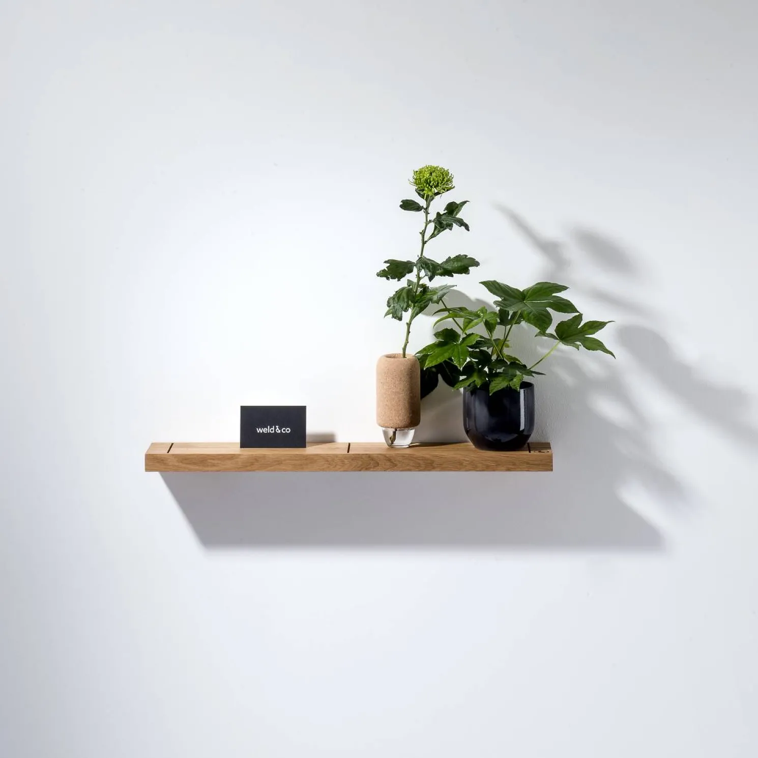 weld & co Wandregal Eiche 01 S Massivbau