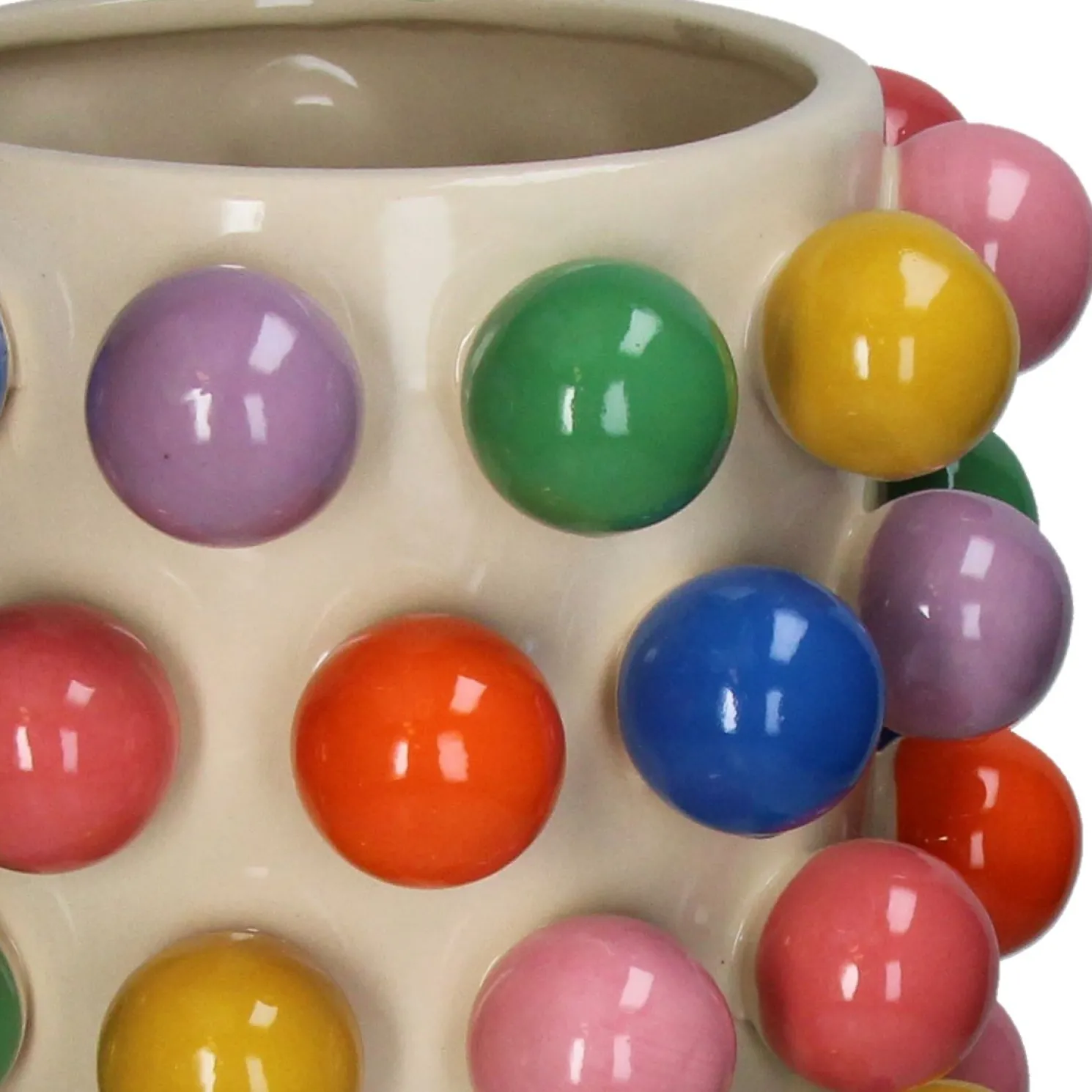 Kersten B.V. Buntes Pflanzgefäß "Balls" Ø24,5 x H40 cm