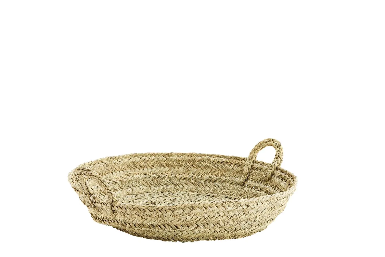 MADAM STOLTZ Niedriger Korb, Gras natur Ø 70 cm