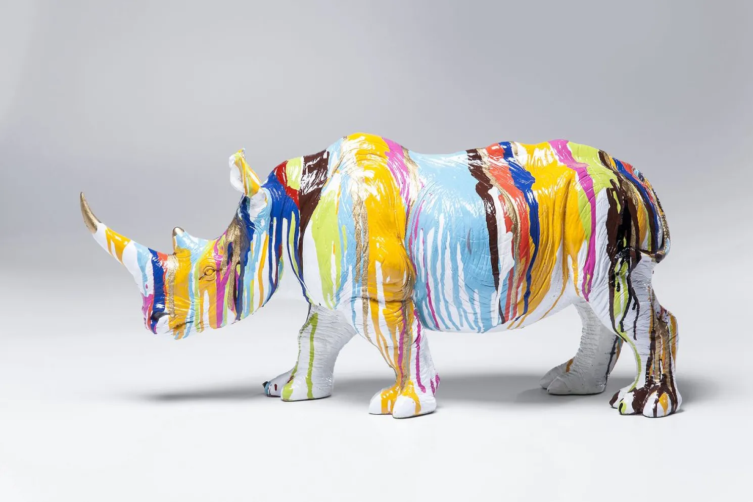 Kare Deko Figur Rhino Colore