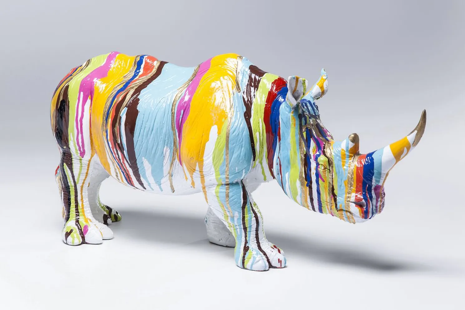 Kare Deko Figur Rhino Colore