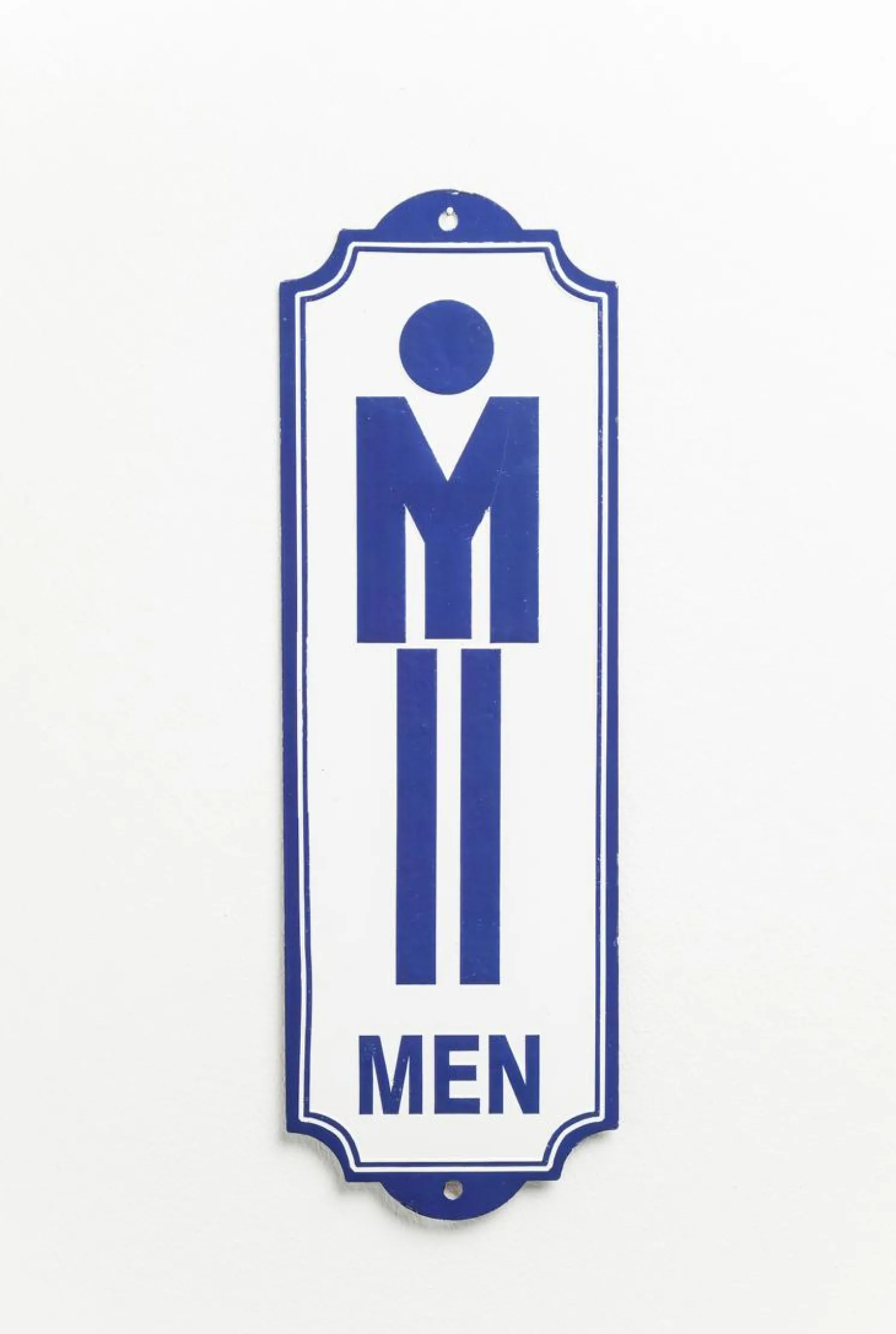 Kare Deko Schild Toilet Men