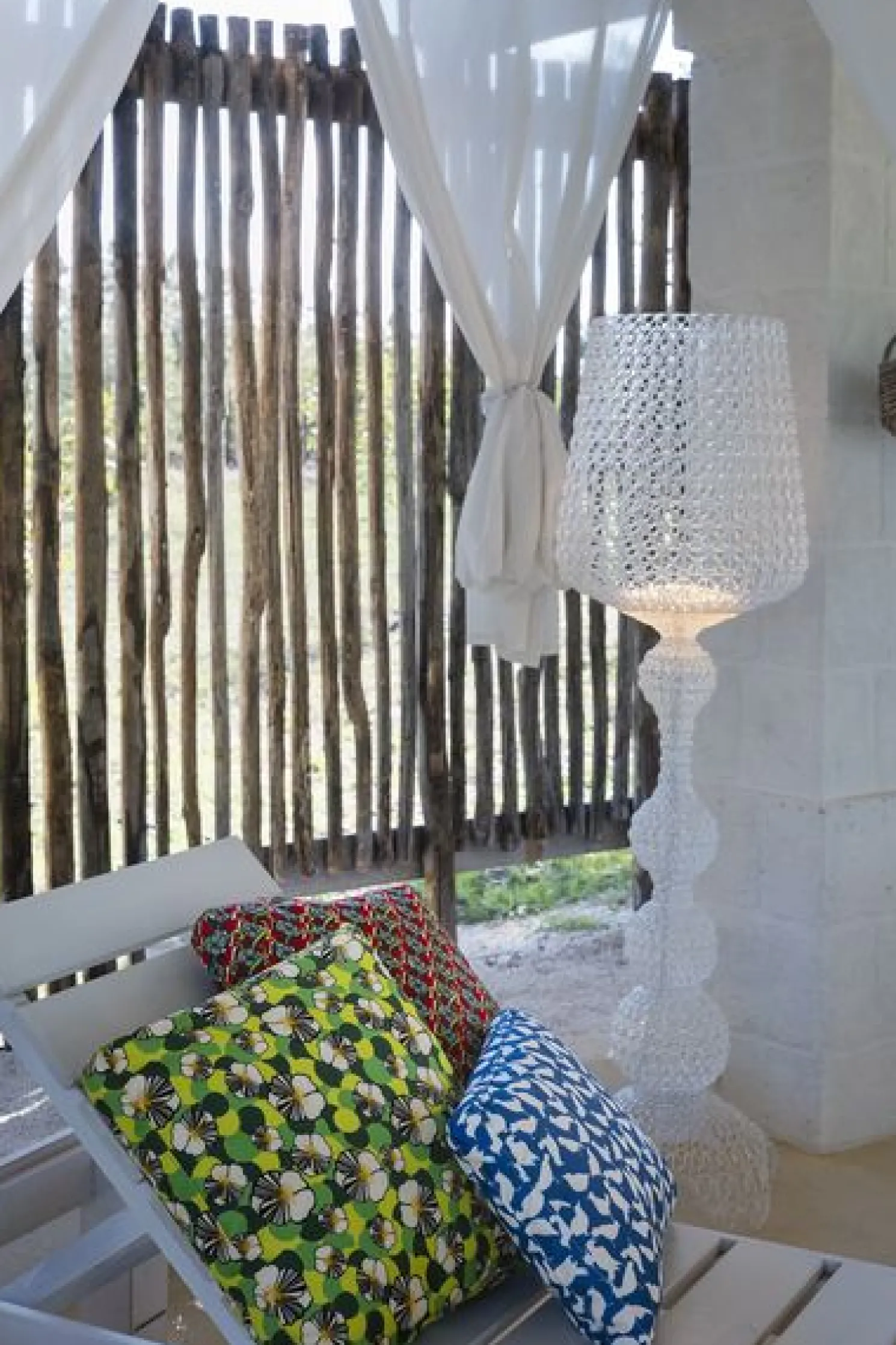 Kartell Große Outdoorlampe Kabuki weiß