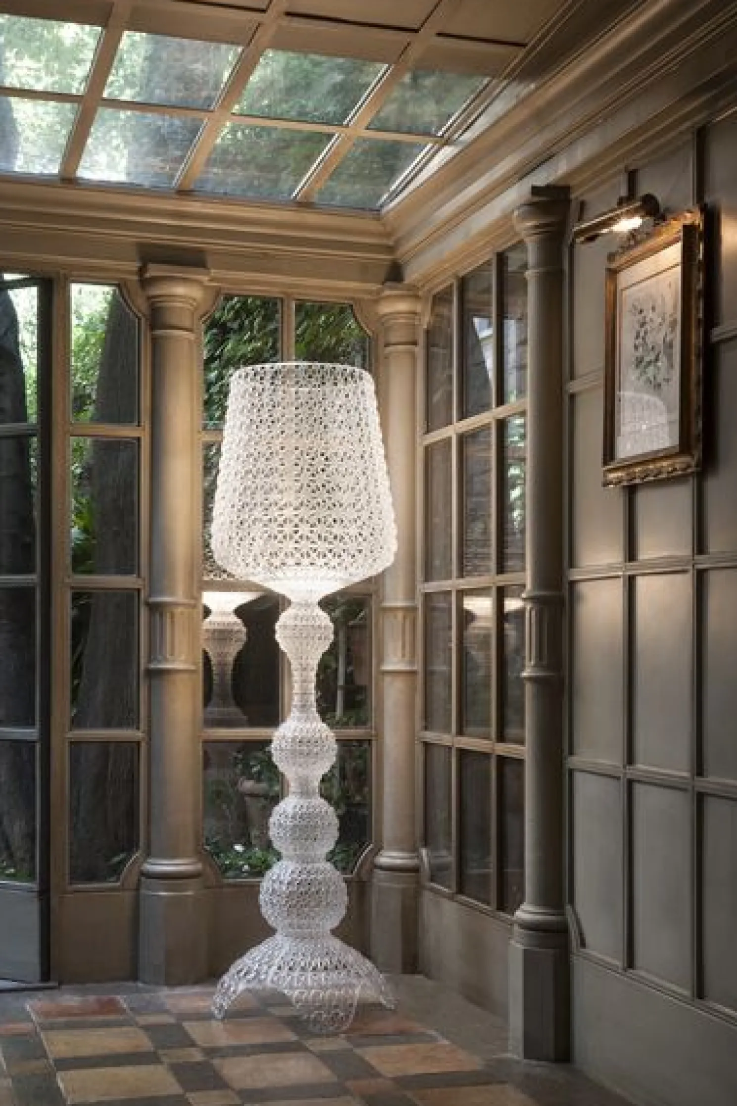 Kartell Große Outdoorlampe Kabuki weiß