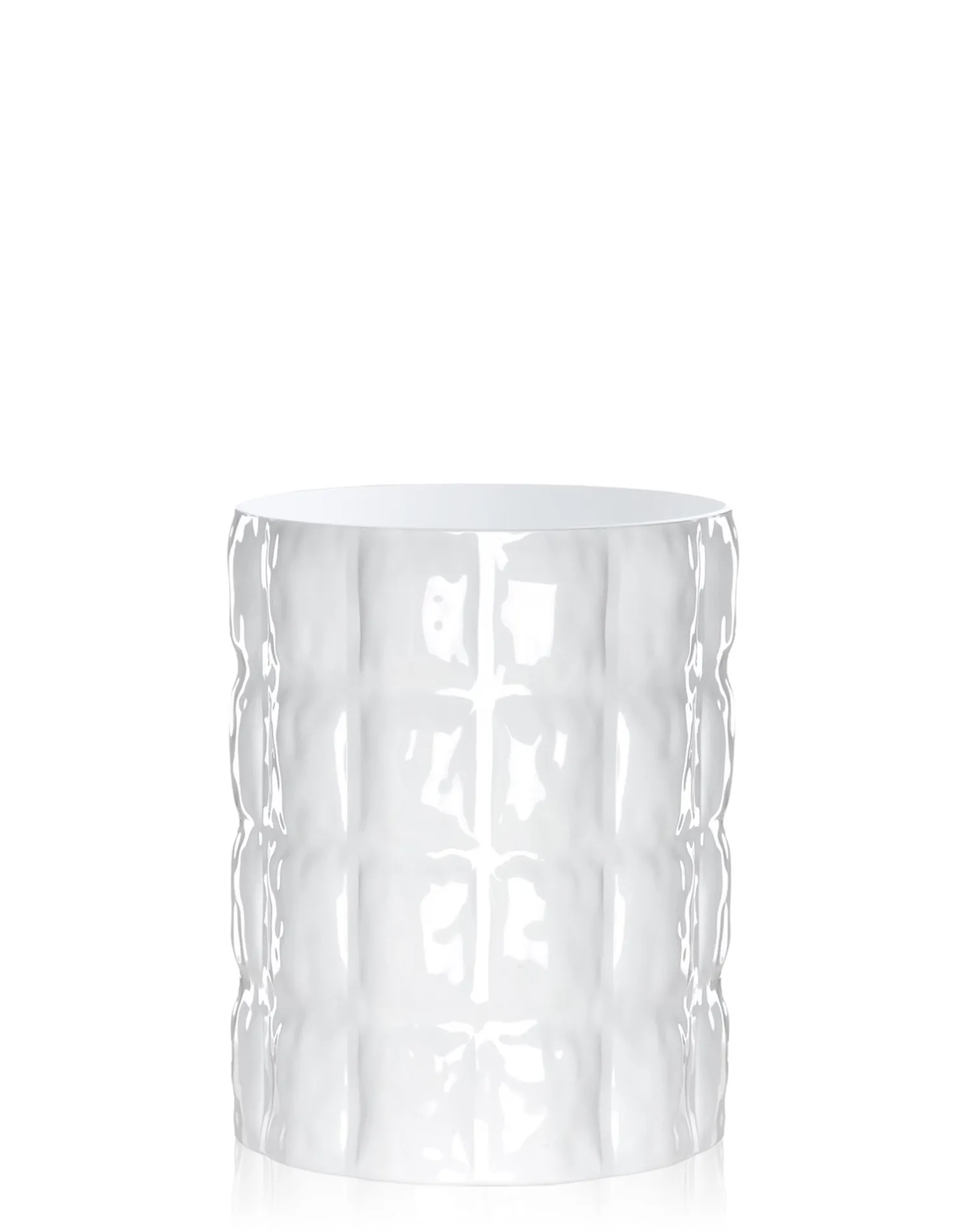 Kartell Vase Matelasse glänzendes weiß