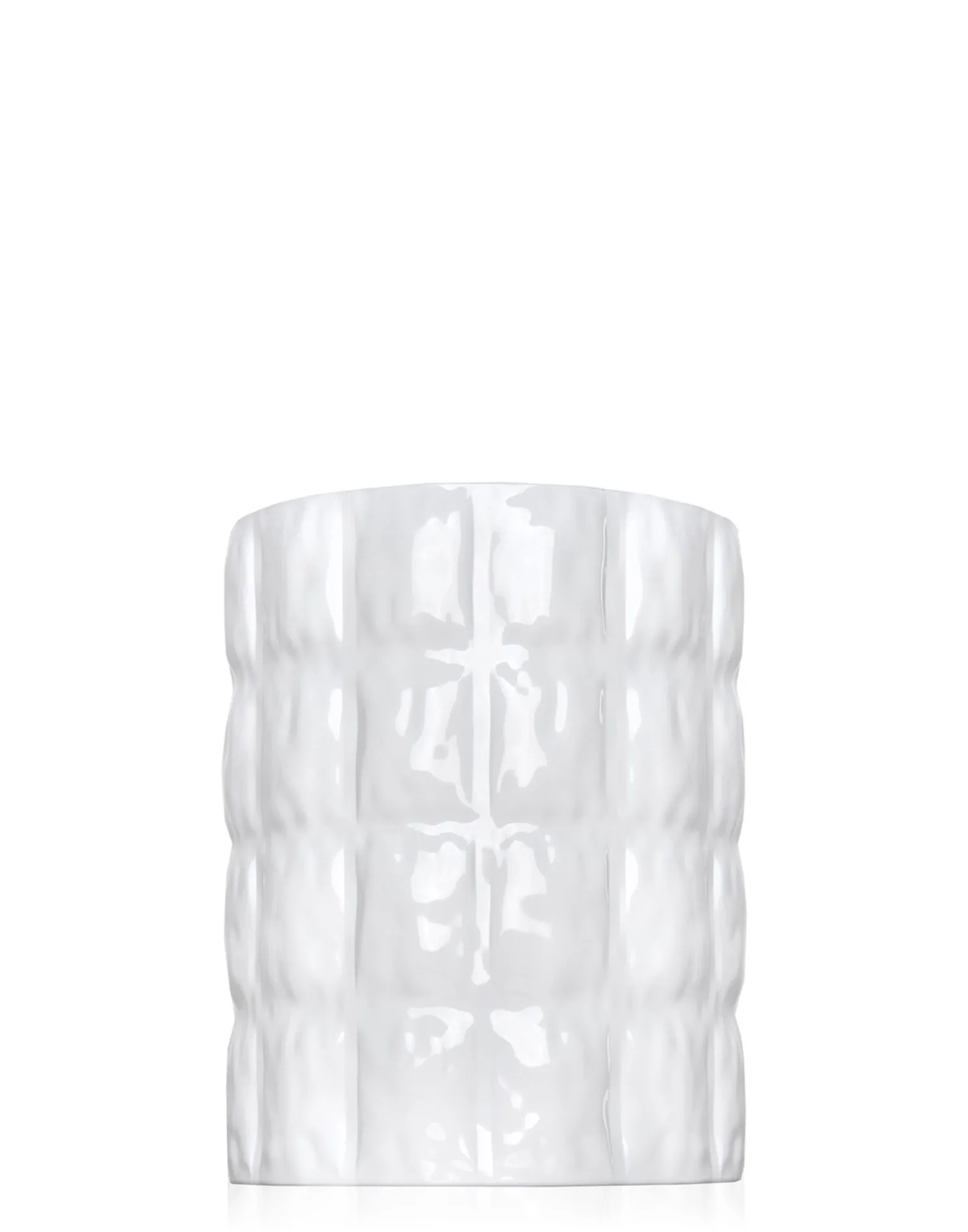 Kartell Vase Matelasse glänzendes weiß