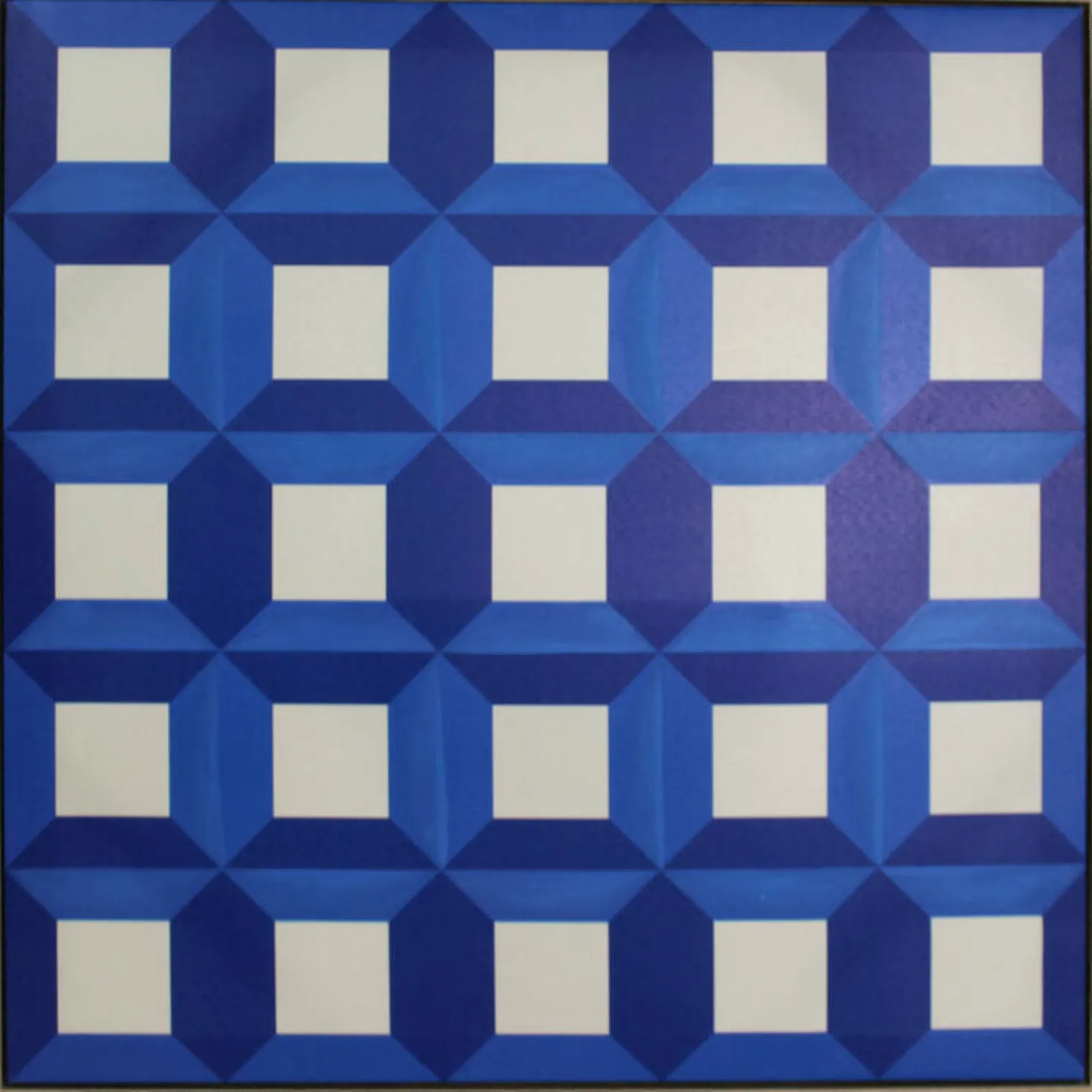 Kersten B.V. Geometrische Leinwand blau 80x3.8cm
