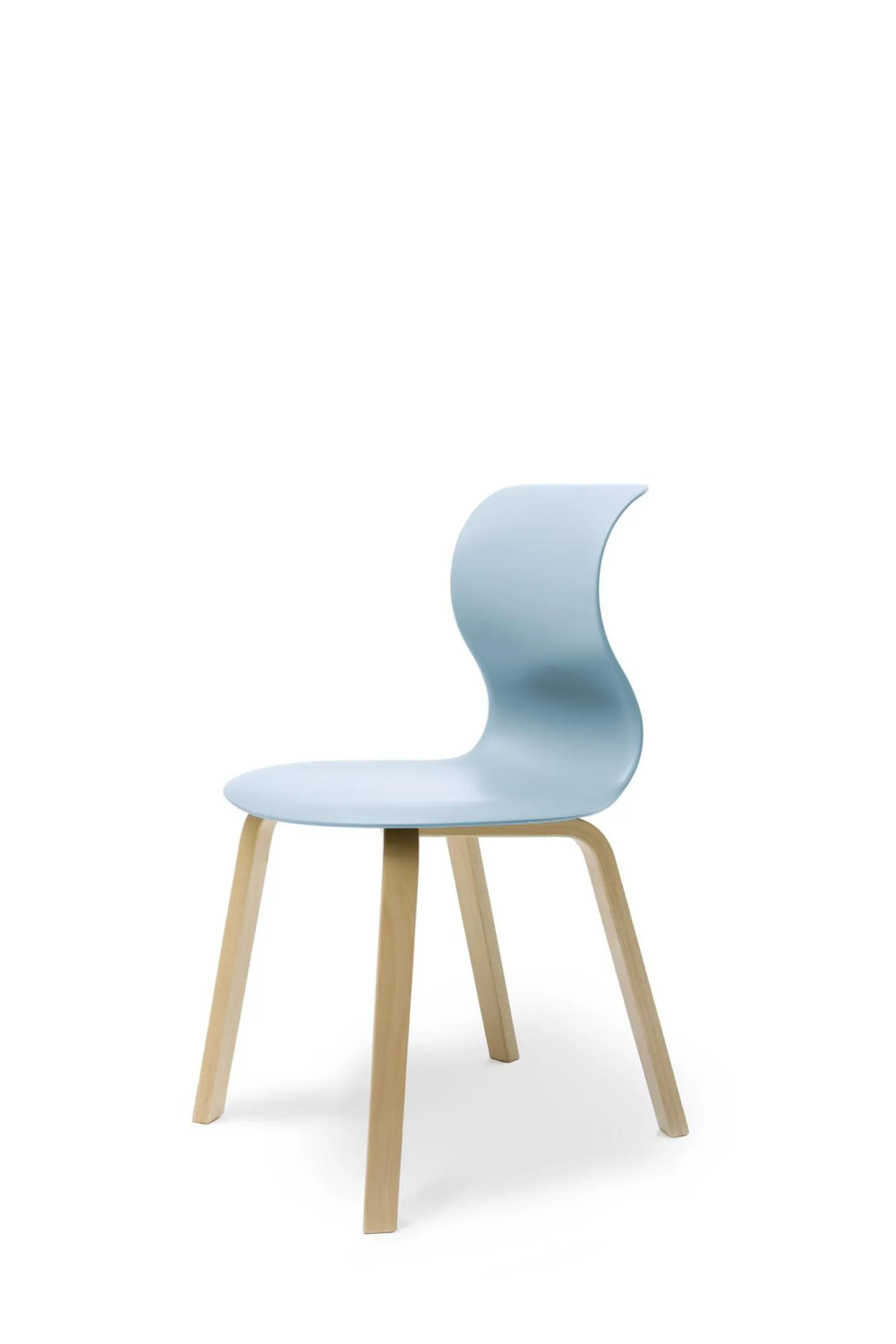 Flötotto Pro 6 Stuhl - Gestell Buche aquablau Universalgleiter Kunststoff